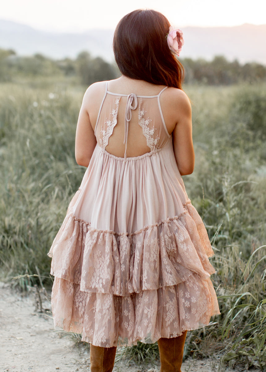 Elegant Catrina Desert Shell Dress for Women | Boho Chic Flowy Maxi Dress | Perfect for Beach Vacations, Summer Parties & Casual Outings