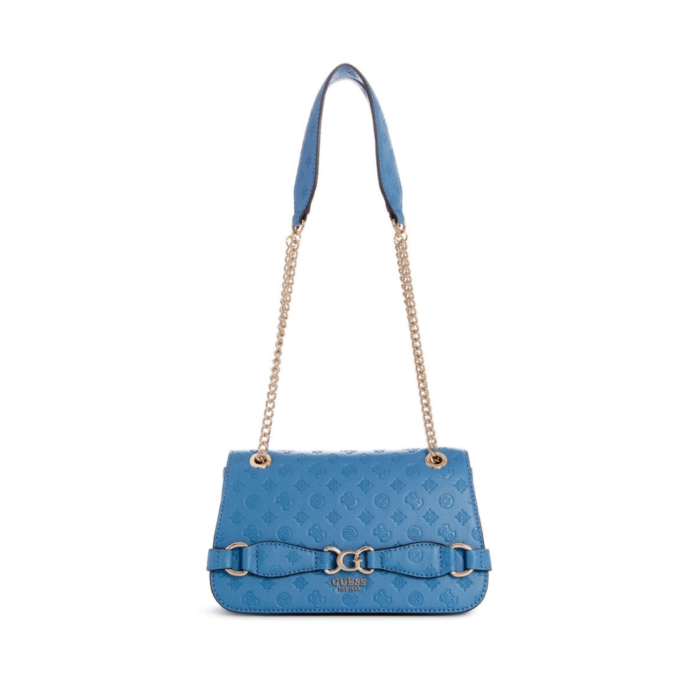 Blue Arlena Logo Convertible Crossbody Flap Bag for Women - Stylish Shoulder Purse & Handbag for Work, Travel & Everyday Use
