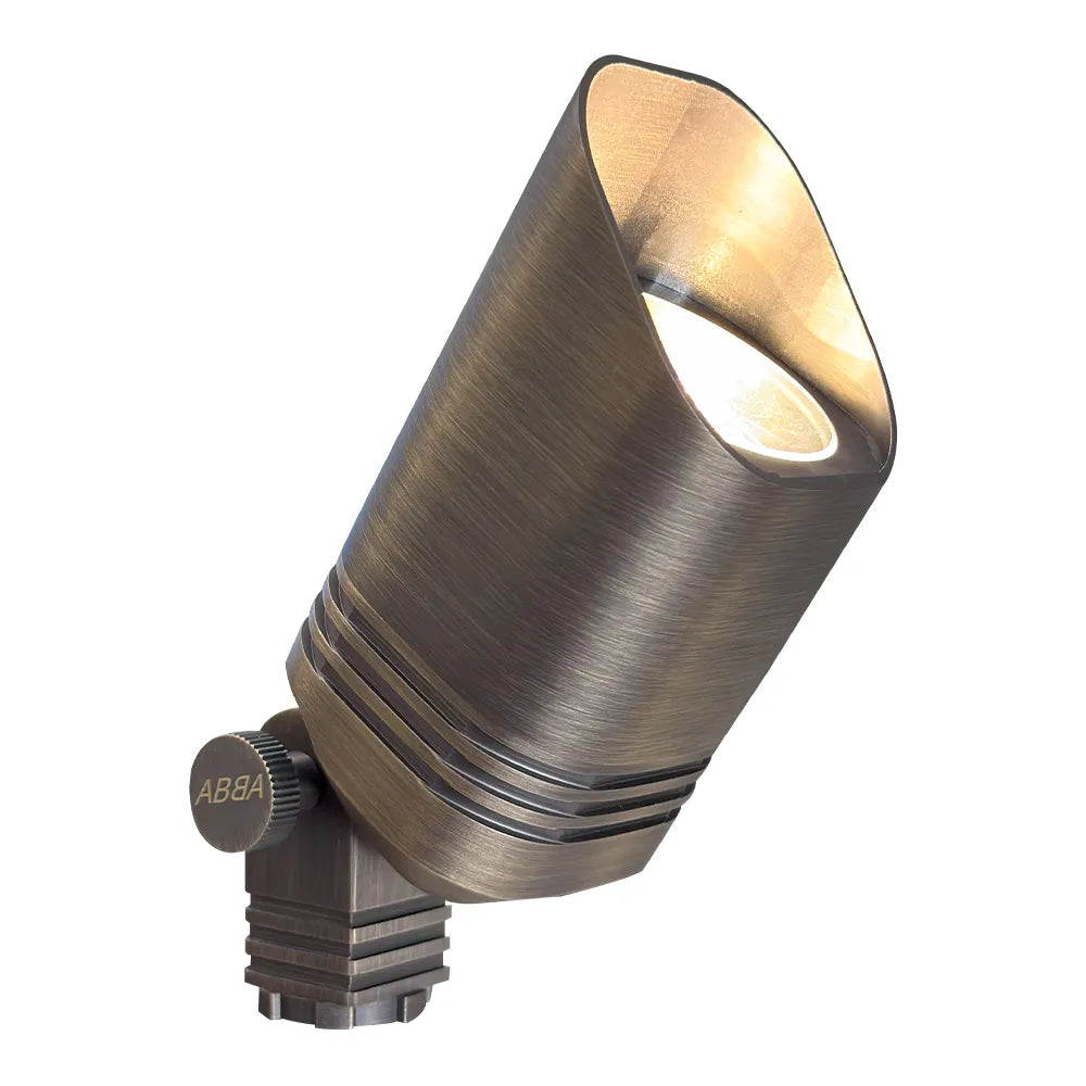 SPB03 Low Voltage LED Outdoor Landscape Spotlight - Durable Cast Brass Design for Gardens, Pathways, and Architectural Lighting