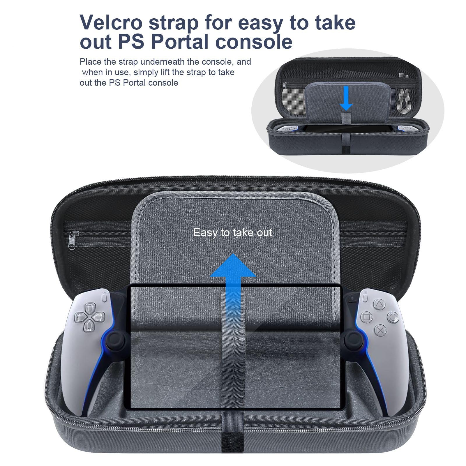 Premium Protective Case for Sony PlayStation PS5 Portal - Portable Travel Storage Bag for Gaming Headset & Accessories - Ideal for Travel, Commuting & Gaming On-The-Go