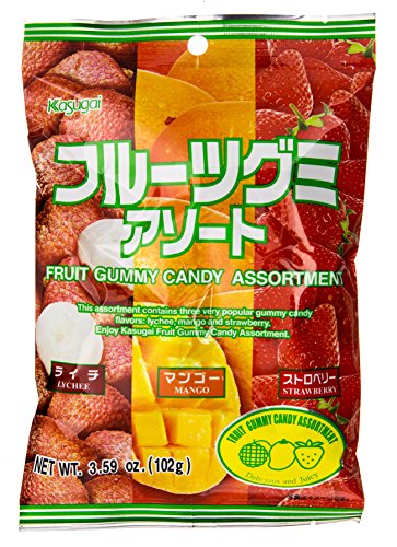 Kasugai Gummy Candy - Assorted Fruit Flavors, 3.59oz (102g) | Japanese Soft Chewy Candy | Perfect for Snacking, Parties & Gift Baskets