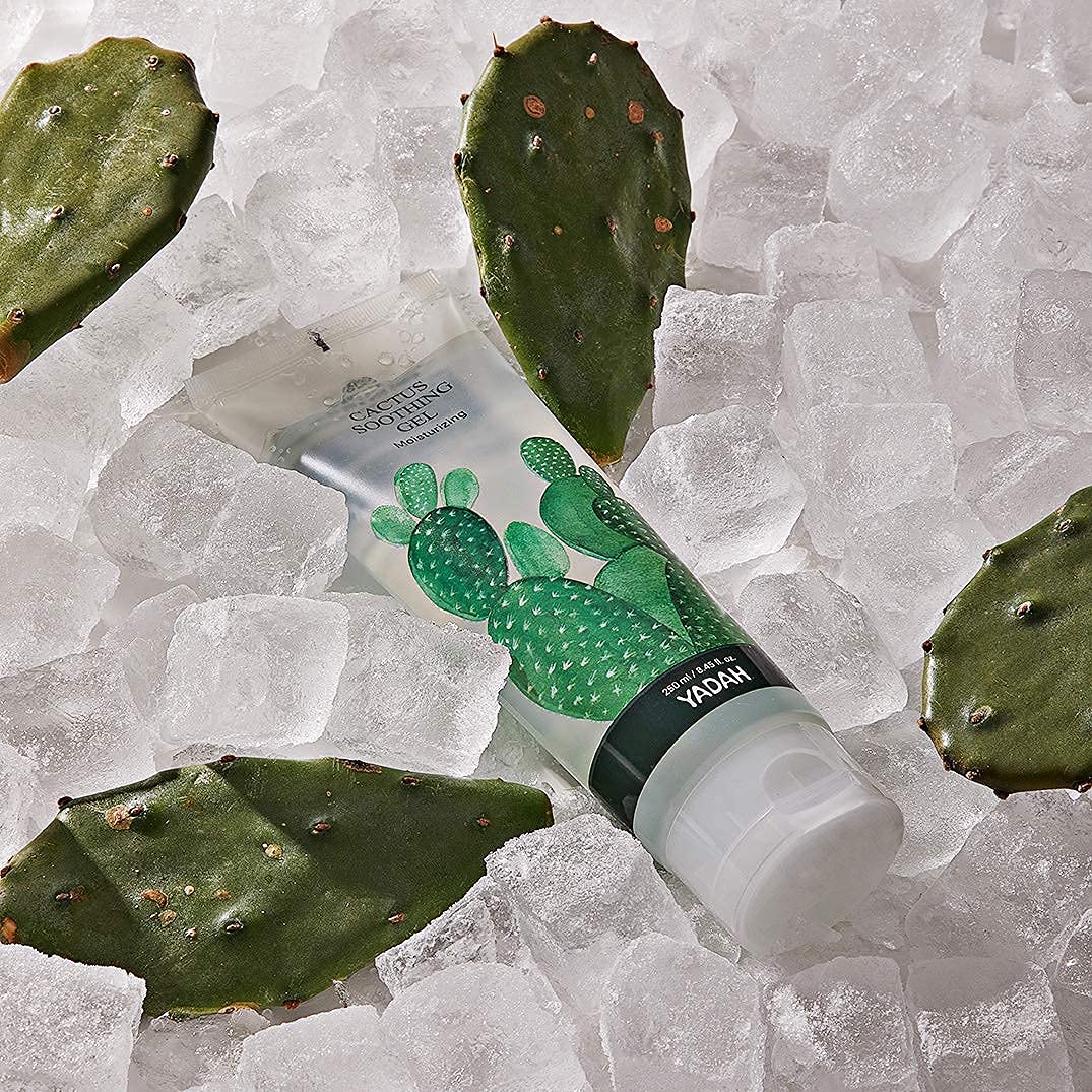 YADAH Cactus Soothing Gel - 95% Cactus Extract for Sunburn Relief & Skin Care - Vegan Korean Beauty for Face & Body