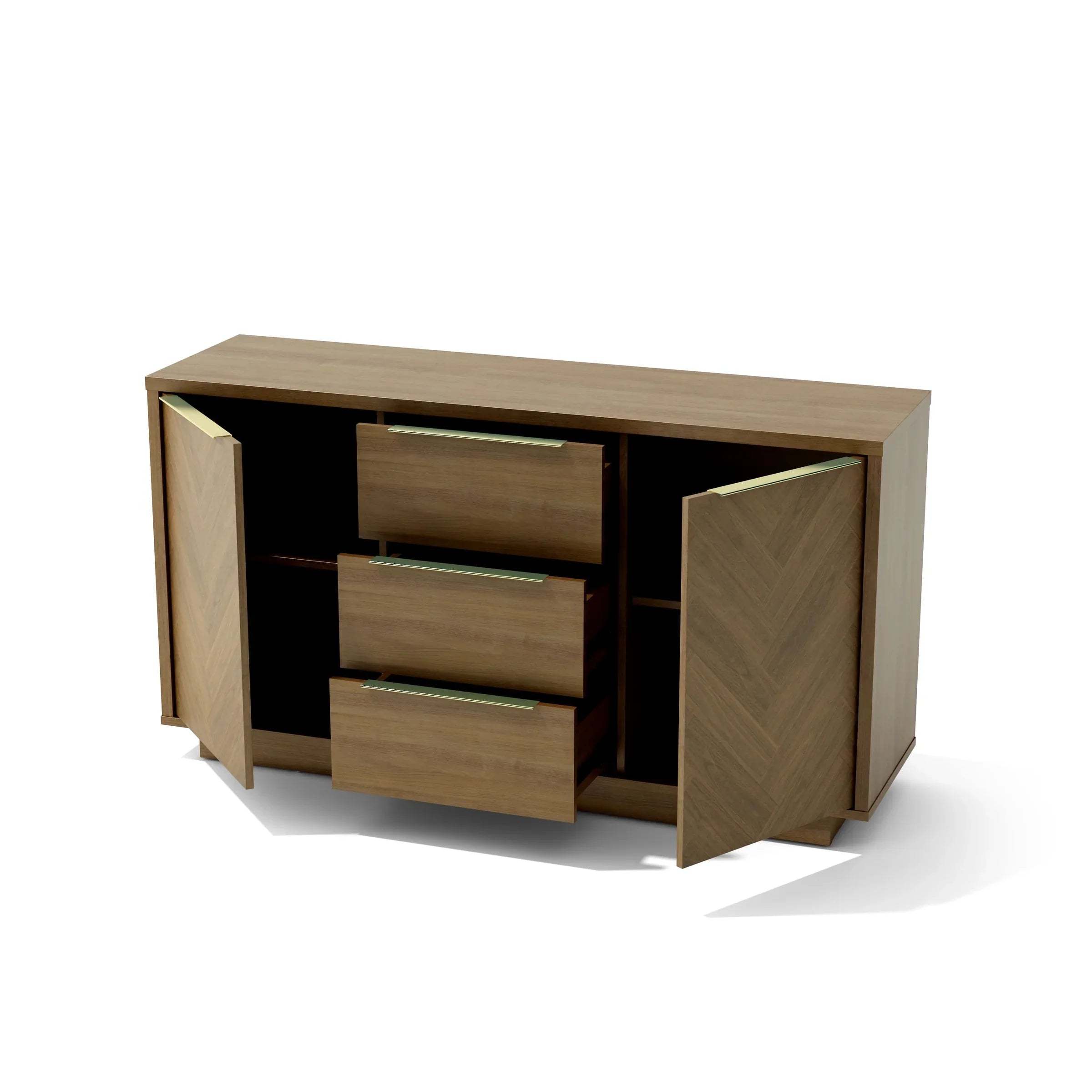 Anderson Teak Hokkaido Sideboard SB 15042 - Solid Teak Wood Buffet Cabinet with Storage for Dining Room, Living Room & Entryway