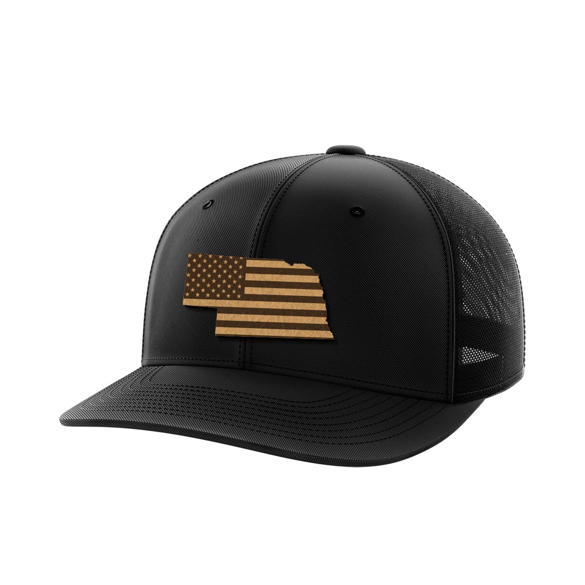 Nebraska United Embroidered Leather Patch Baseball Cap - Adjustable Dad Hat for Men & Women - Vintage Style for Outdoor, Sports, and Casual Wear