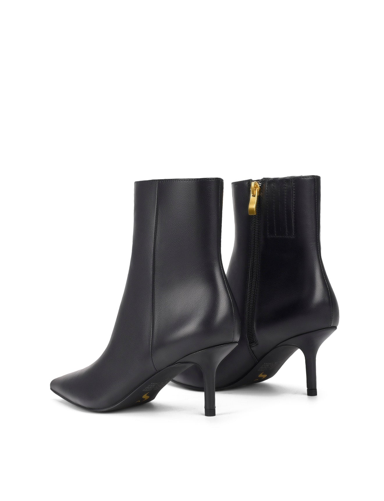 Yosha Women's Black Leather Ankle Boots - Stylish & Comfortable for Fall, Winter & Everyday Wear