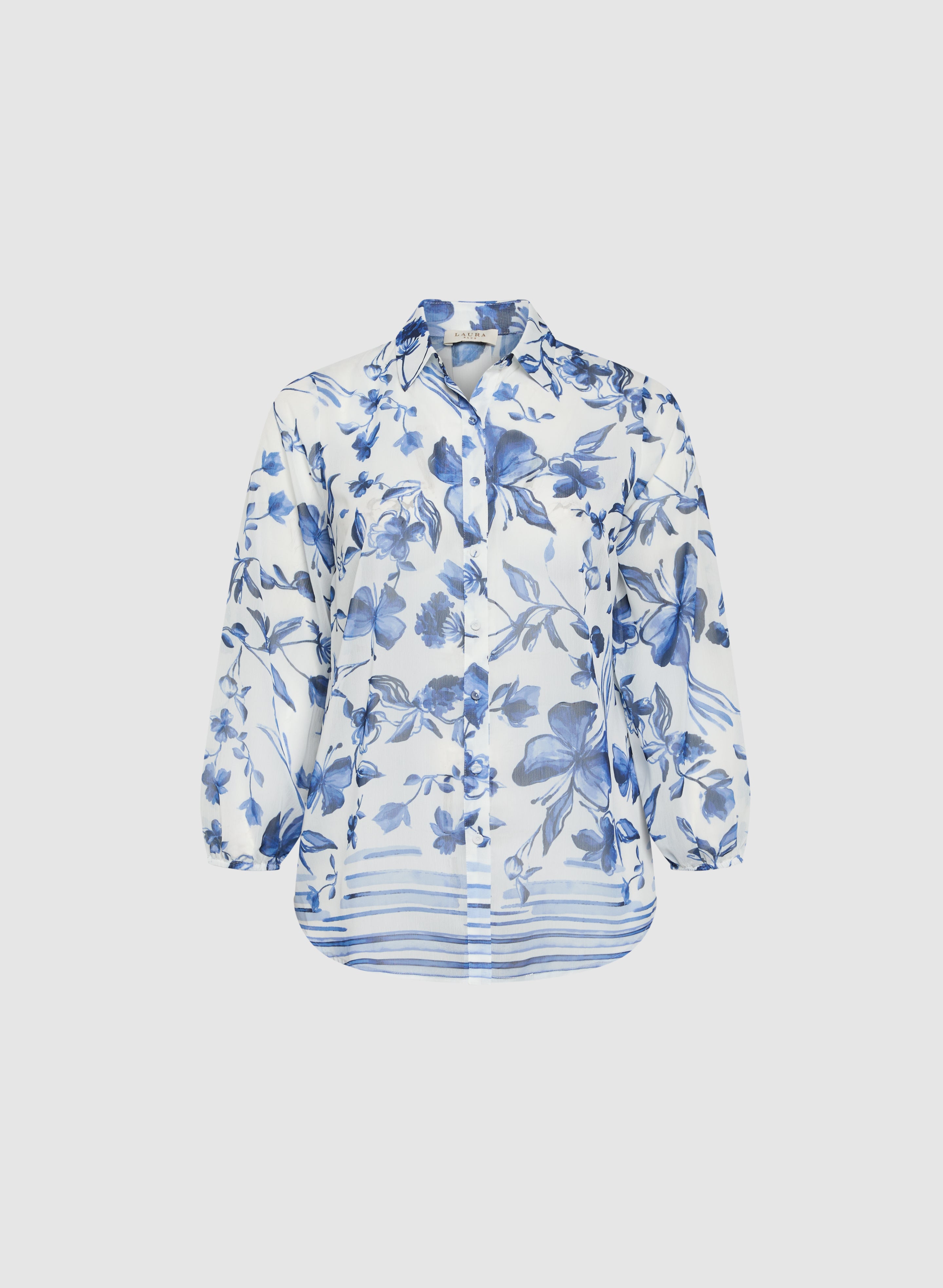 Floral Chiffon Button Down Blouse for Women - Elegant Long Sleeve Tops for Office, Dating & Spring Outfits