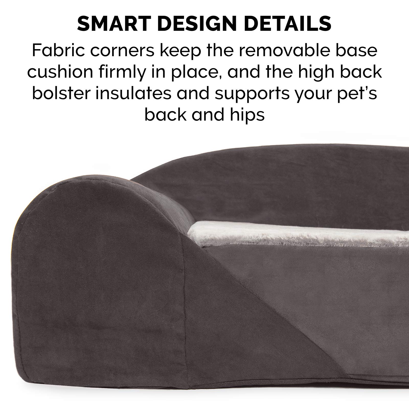 Furhaven Orthopedic Dog Bed for Large Dogs - Washable Cover & Reversible Cushion - for Home & Office Use