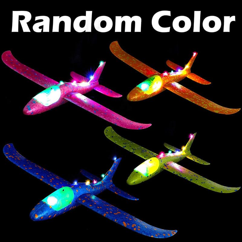 GoBaby Hand Throw Multicolor Flying Glider Foam Planes Toys for Kids - Outdoor & Backyard Fun with Easy Launch, Soaring Flight - Perfect for Birthday Parties, Beach Games & Park Activities