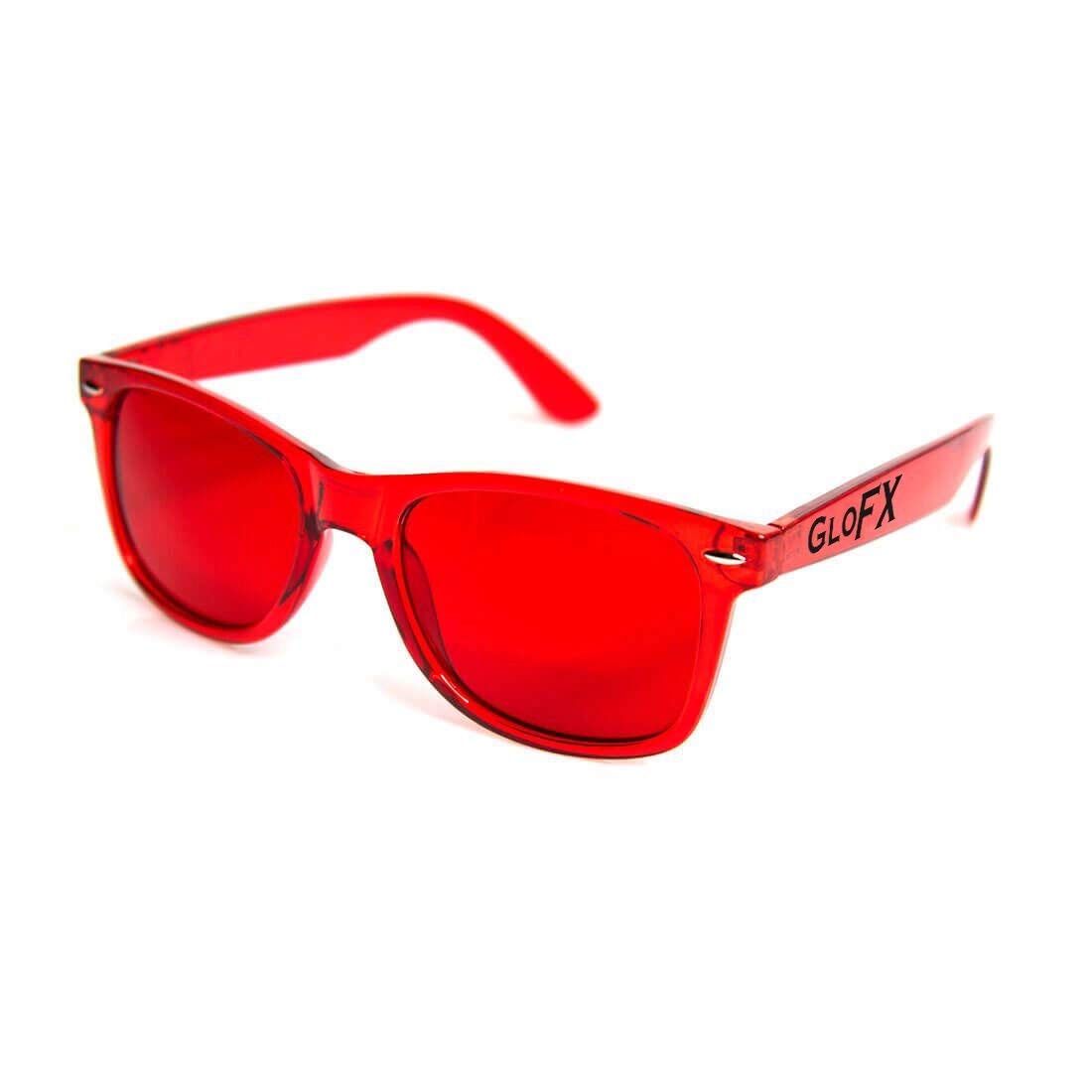 Red Color Therapy Glasses by GloFX - Enhance Strength, Power & Confidence | Mood-Boosting Eyewear for Meditation, Relaxation & Stress Relief