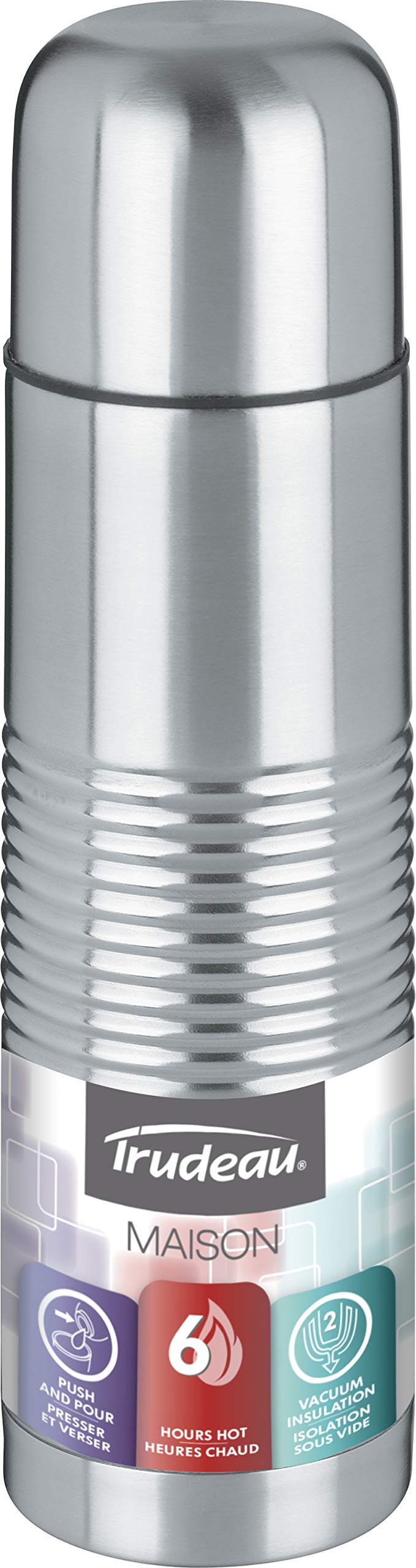 Trudeau 17oz Vacuum Insulated Bottle - Hot & Cold Drinks On-The-Go