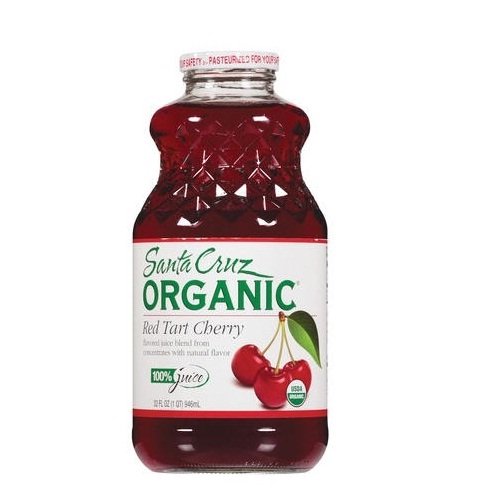 Santa Cruz Organics Tart Cherry Juice - 100% Pure, No Sugar Added, Non-GMO, Gluten-Free - Boost Immunity & Support Heart Health - Perfect for Smoothies, Cocktails & Healthy Drinks
