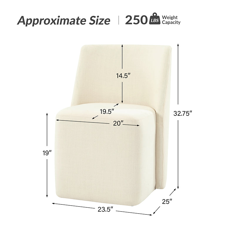Yale Modern Curved Backrest Dining Chair - Adjustable & Versatile for Kitchen, Dining Room, Office (Set of 2, 4 or 6) - Comfortable Seating for Home & Restaurant Use