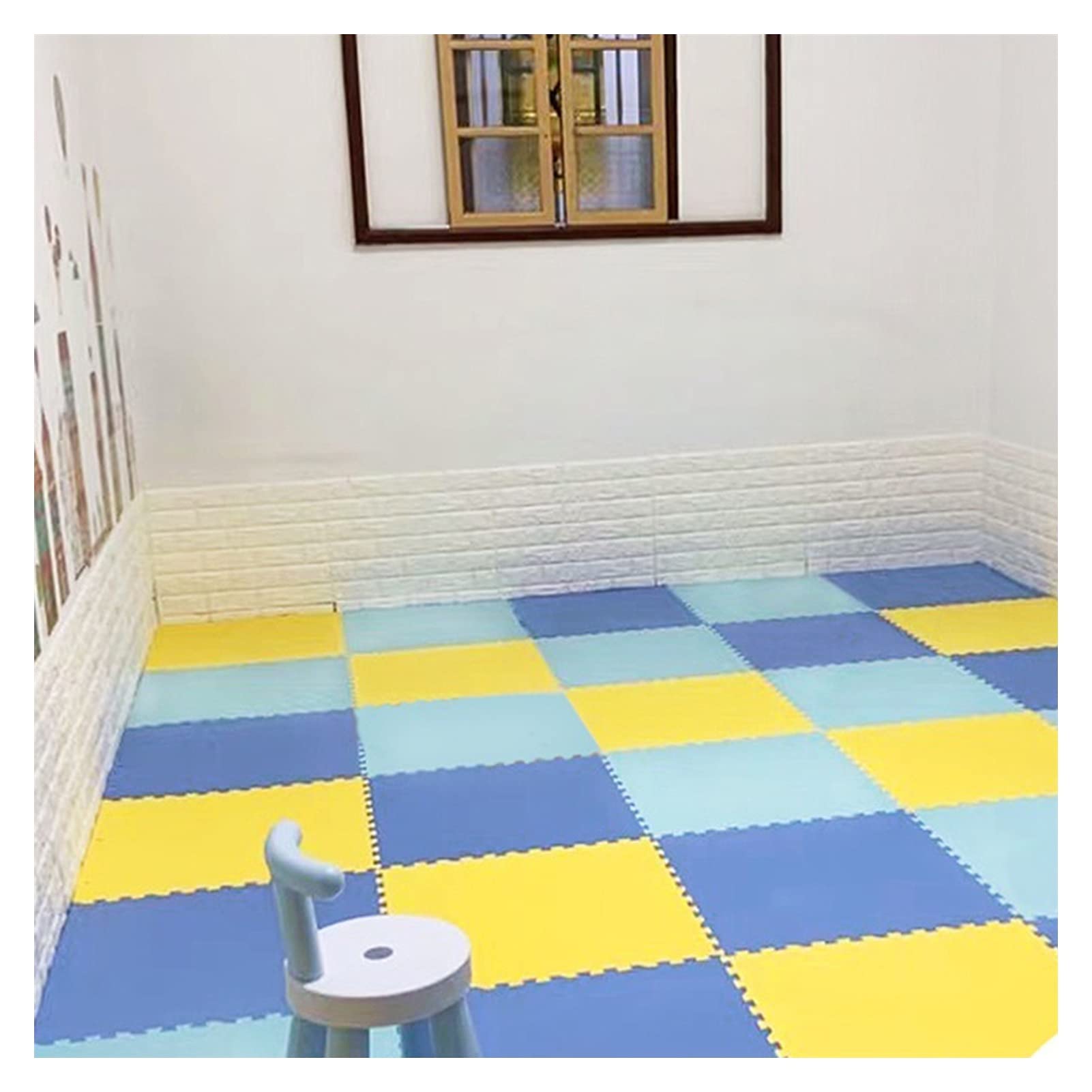 Non-Toxic Foam Play Mat for Babies & Toddlers - 9-Piece Interlocking Floor Tiles (60x60x1.4cm) - Soft Play Area, Crawling Mat, Tummy Time Surface - Perfect for Nursery, Daycare & Playroom Safety