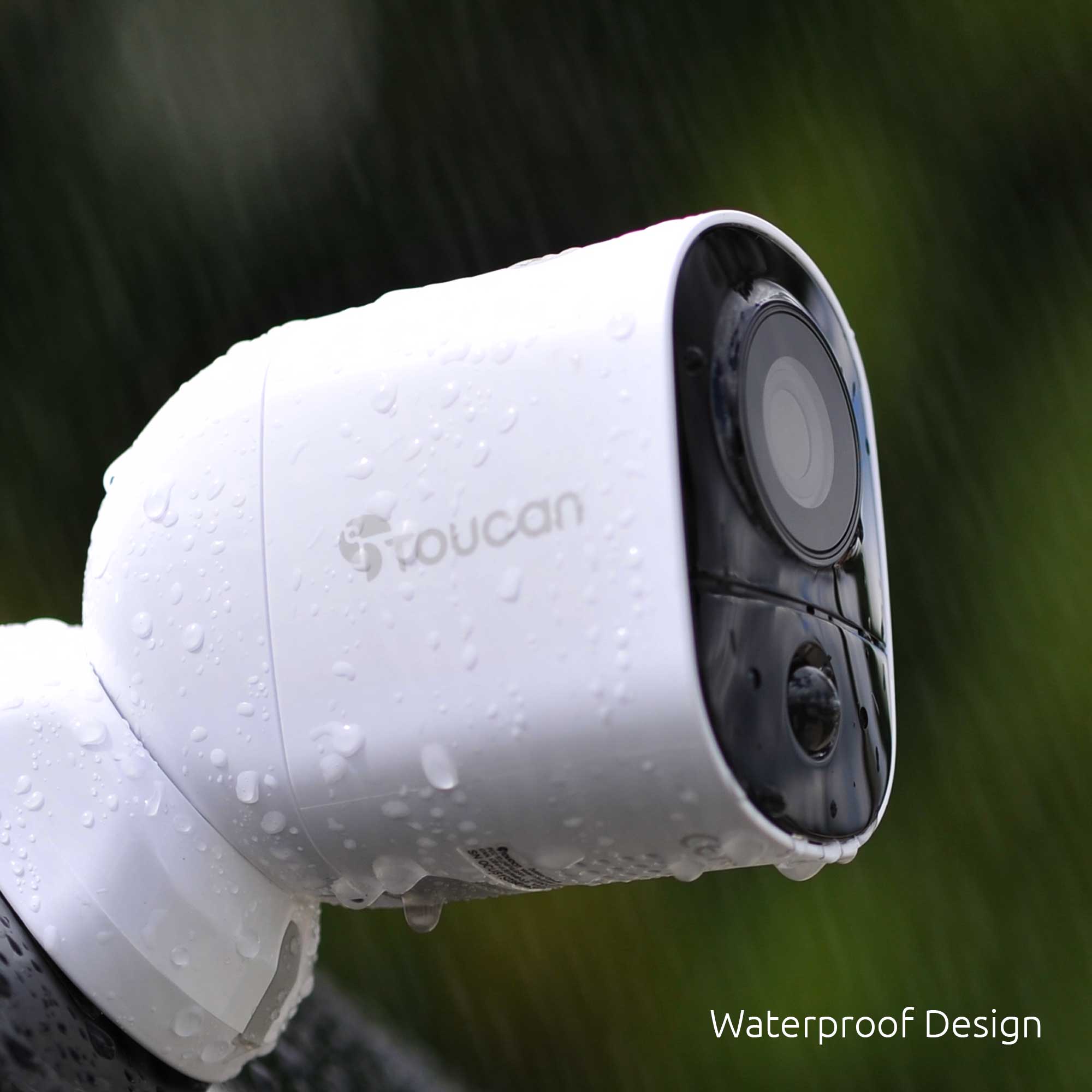 Toucan Wireless Outdoor/Indoor Security Camera with Extra Large Rechargeable Battery - HD Night Vision, Motion Detection, Weatherproof for Home & Business Surveillance