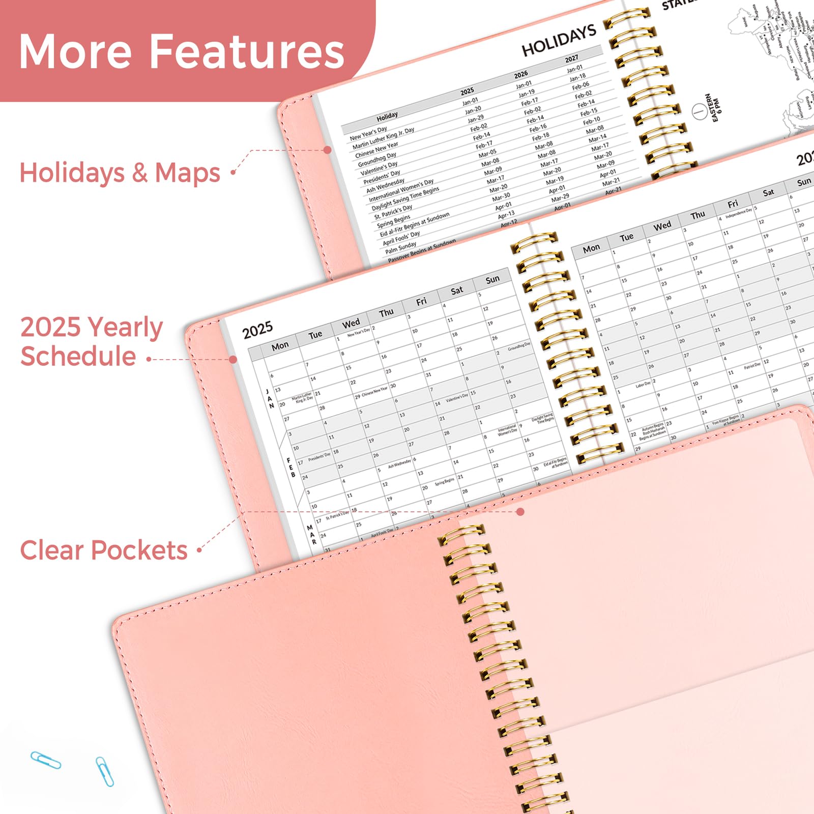 SUNEE 2025 Weekly Monthly Planner - 12 Month Calendar (Jan-Dec 2025) 9