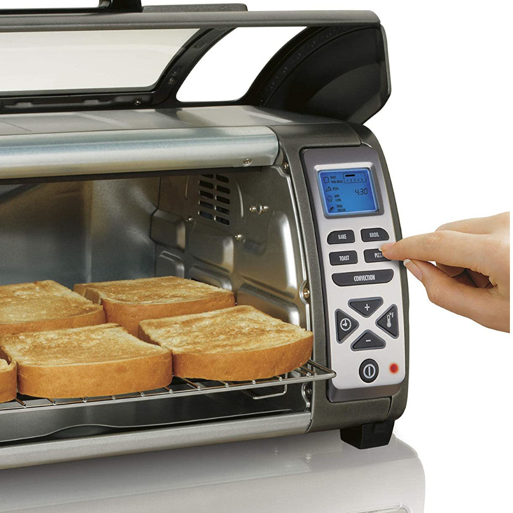 Best Hamilton Beach 6-Slice Easy Reach Digital Toaster Oven with Convection Bake 31128 - Perfect for Family Breakfast, Quick Meals & Small Kitchen Cooking