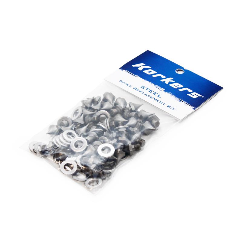Korkers 5mm Threaded Sharp Spikes 40 Pack - Premium Traction Cleats for Hiking Boots, Ice Fishing & Winter Safety Gear
