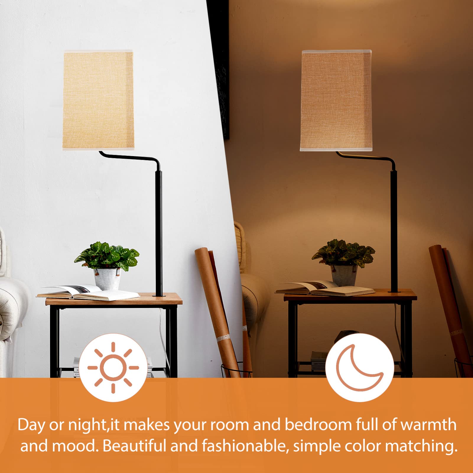 Beaupretty Modern Lamp Shade - Cloth Lampshade & Light Bulb Cage Guard Cover Replacement for Table, Bedside, Floor & Pendant Lights - Perfect for Home Office, Living Room & Bedroom Decor