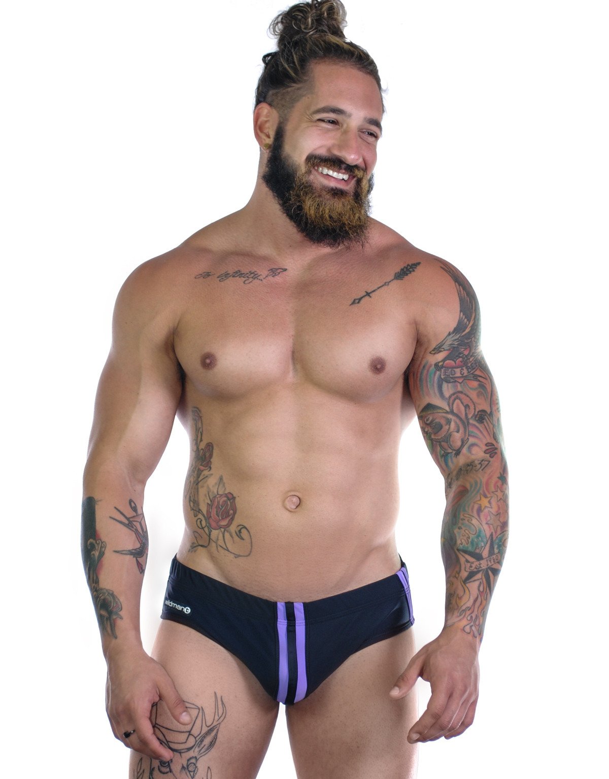 Wildmant Sportivo Bikini - Black & Purple Two-Tone Swimwear for Women | High Waist Bikini Set for Beach, Pool & Summer Vacations