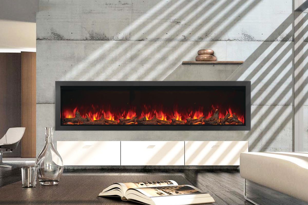 Napoleon Astound 96 Smart Built-In Linear Electric Fireplace - Modern Home Heating Solution for Living Rooms & Bedrooms