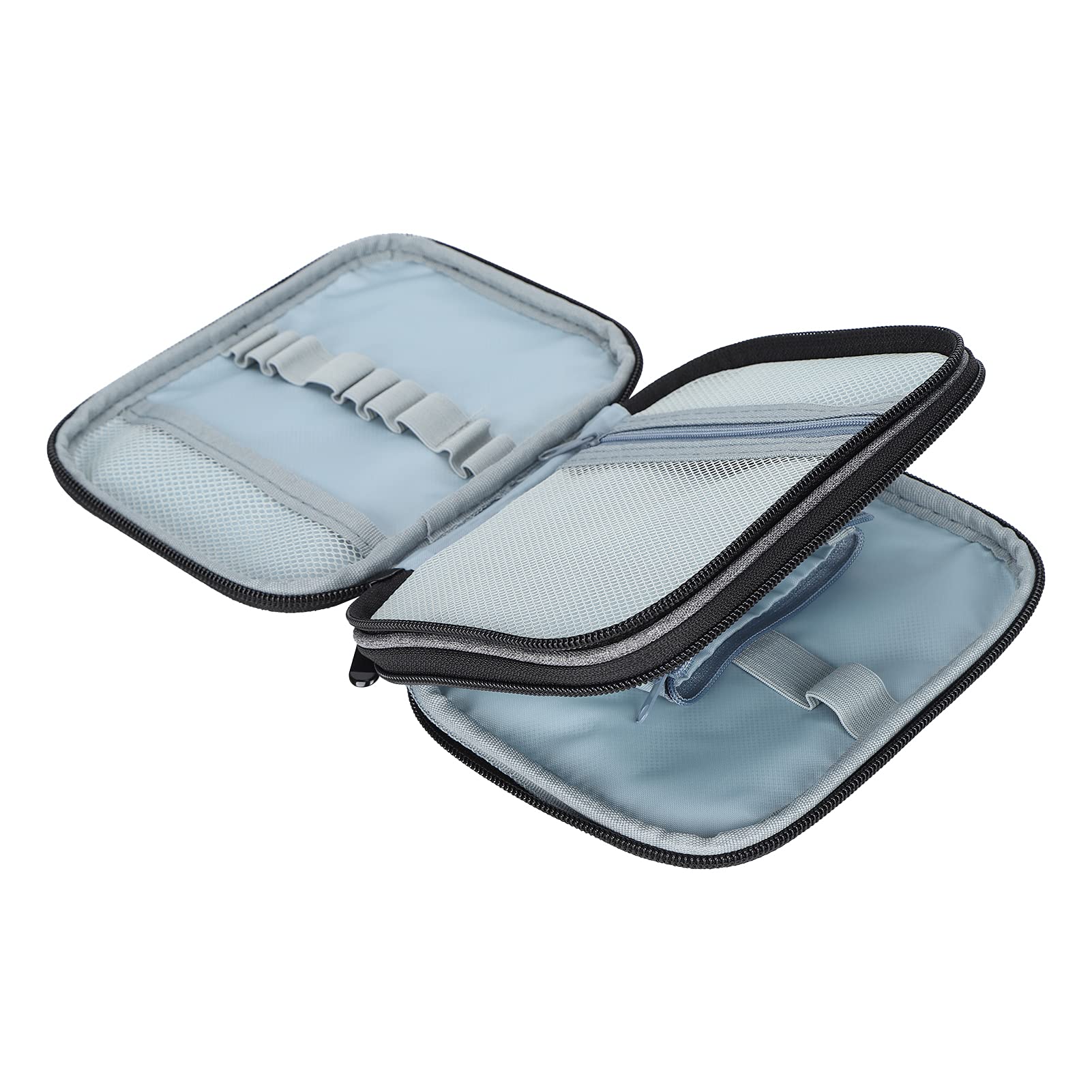 Crochet Hook Case - Portable Travel Storage Bag with Zipper & Web Pocket for Knitting Needles & Accessories | Organize Yarn Tools for Home, Travel & Craft Projects