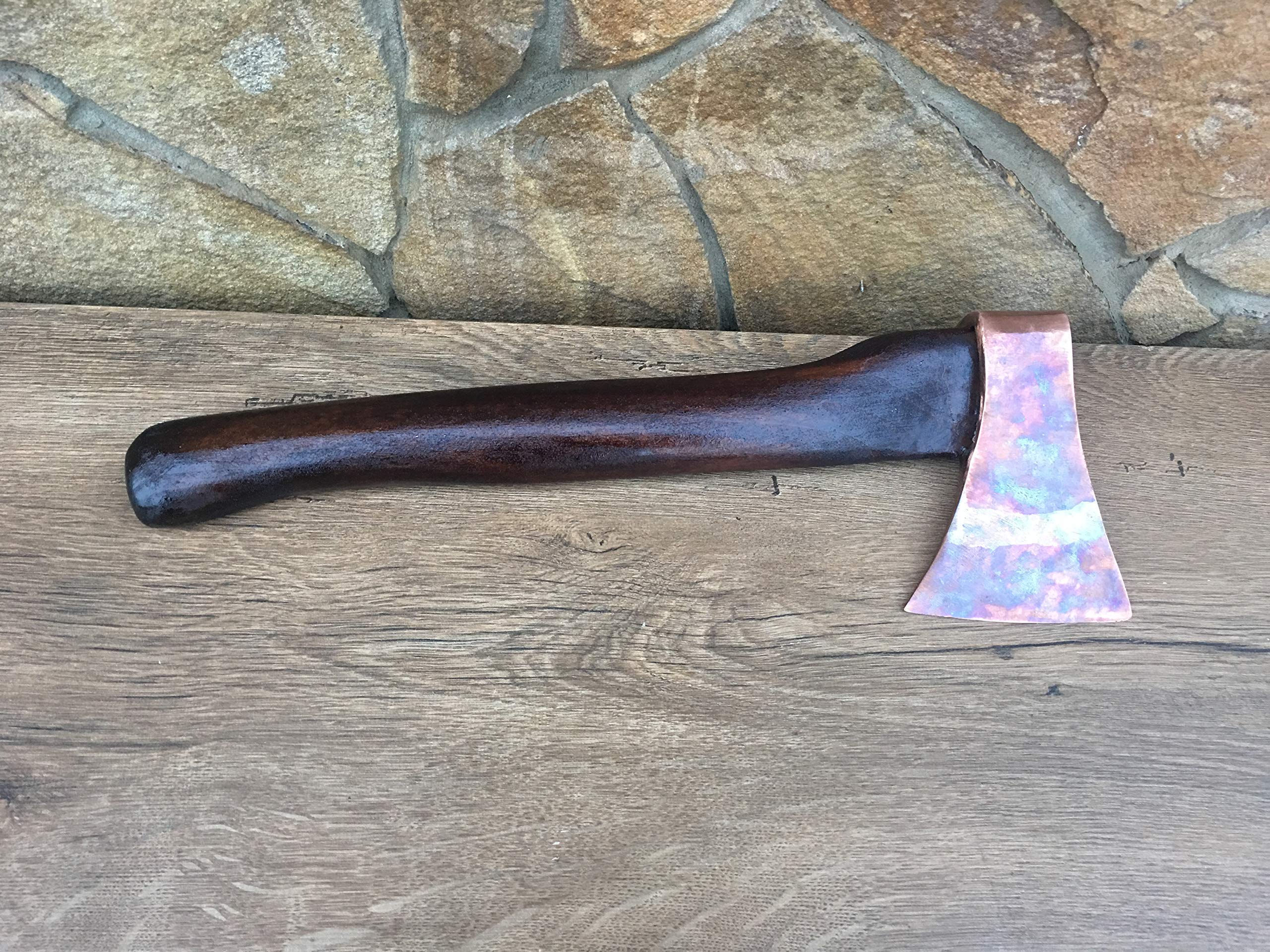 Handcrafted Copper Axe - Unique 7th Anniversary Gift for Men, Wedding Anniversary Present, Durable Outdoor Camping Tool for Hiking & Survival Gear - Perfect for Woodworking & Bushcraft Enthusiasts
