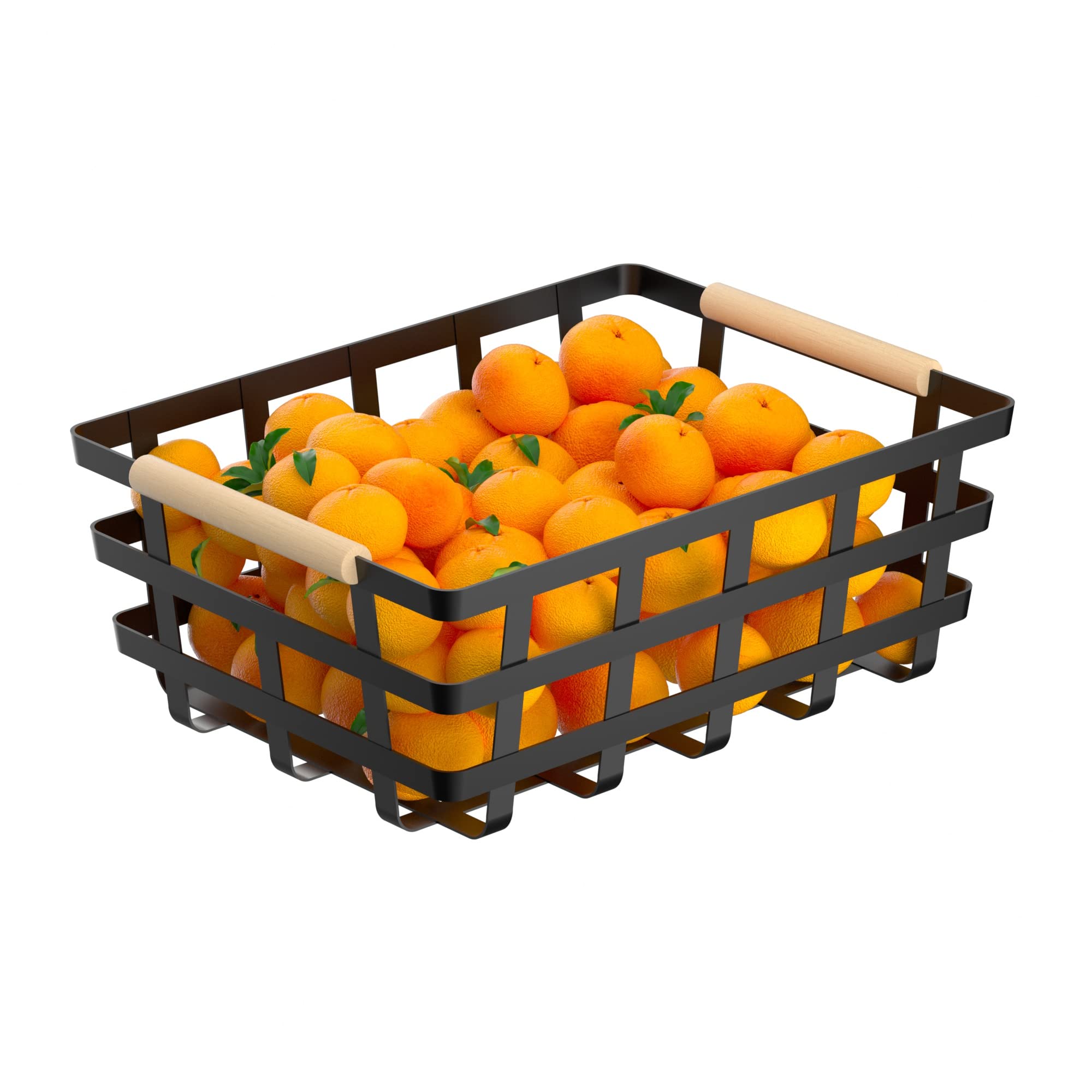 4-Pack Large Wire Metal Storage Baskets - Farmhouse Rustic Organizer for Pantry, Kitchen, Cabinets & Closet | Perfect for Home, Office & Farmhouse Decor