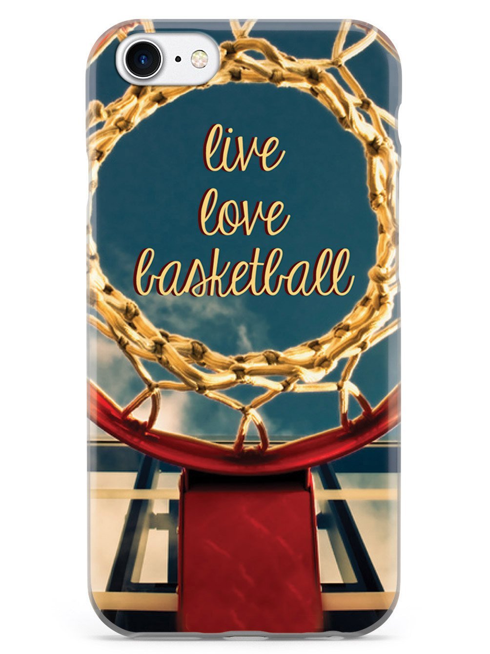 Inspired Cases - Compatible with iPhone SE Case - 3D Textured Protective Phone Cover for Apple iPhone SE (2020/2022) - Live Love Basketball Design - Shockproof & Anti-Scratch - Perfect for Sports, Gym & Outdoor Activities