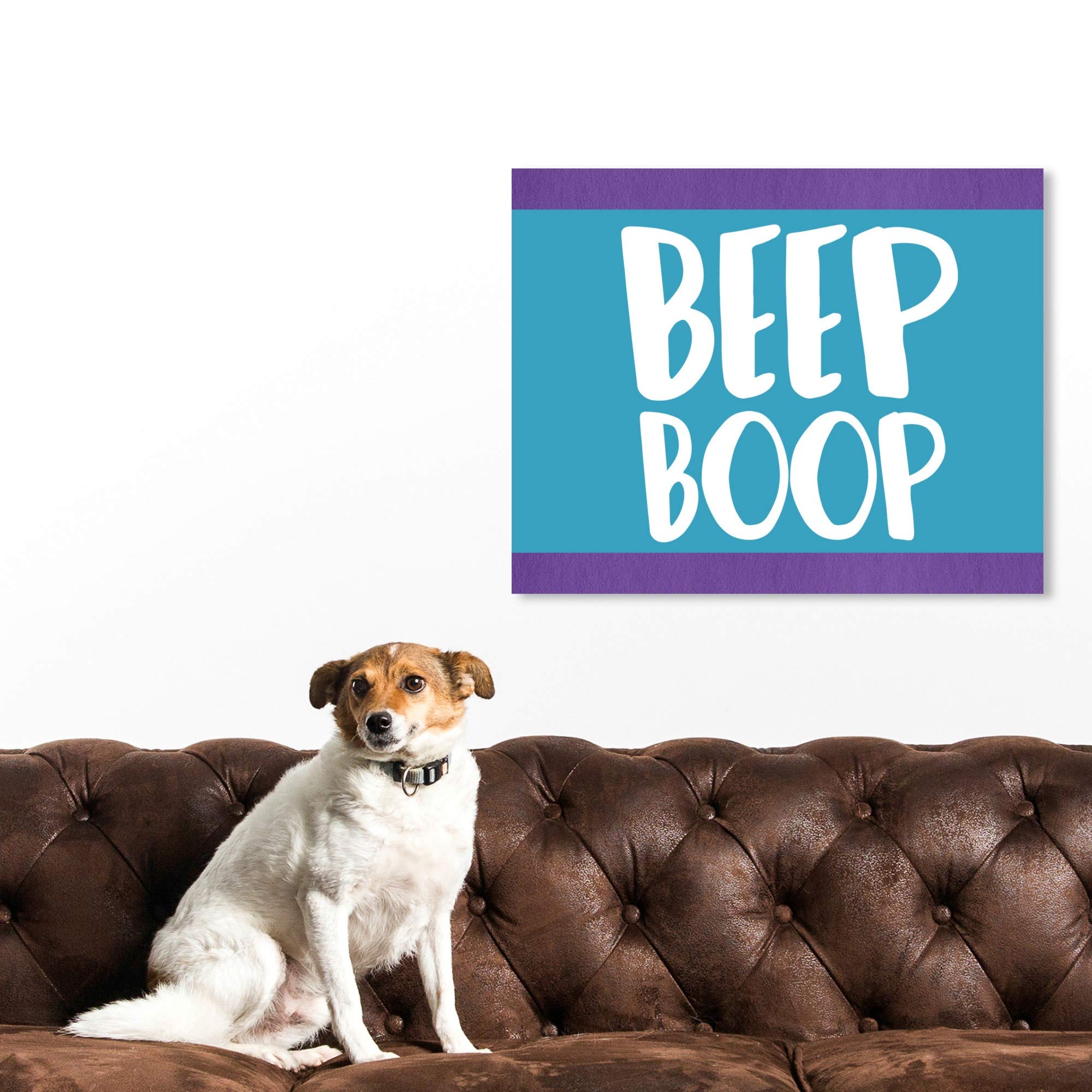 Oliver Gal Artist Co. Sci-Fi Wall Art Canvas Prints for Kids Room - 'Beep Boop' Children's Bedroom Décor, 20