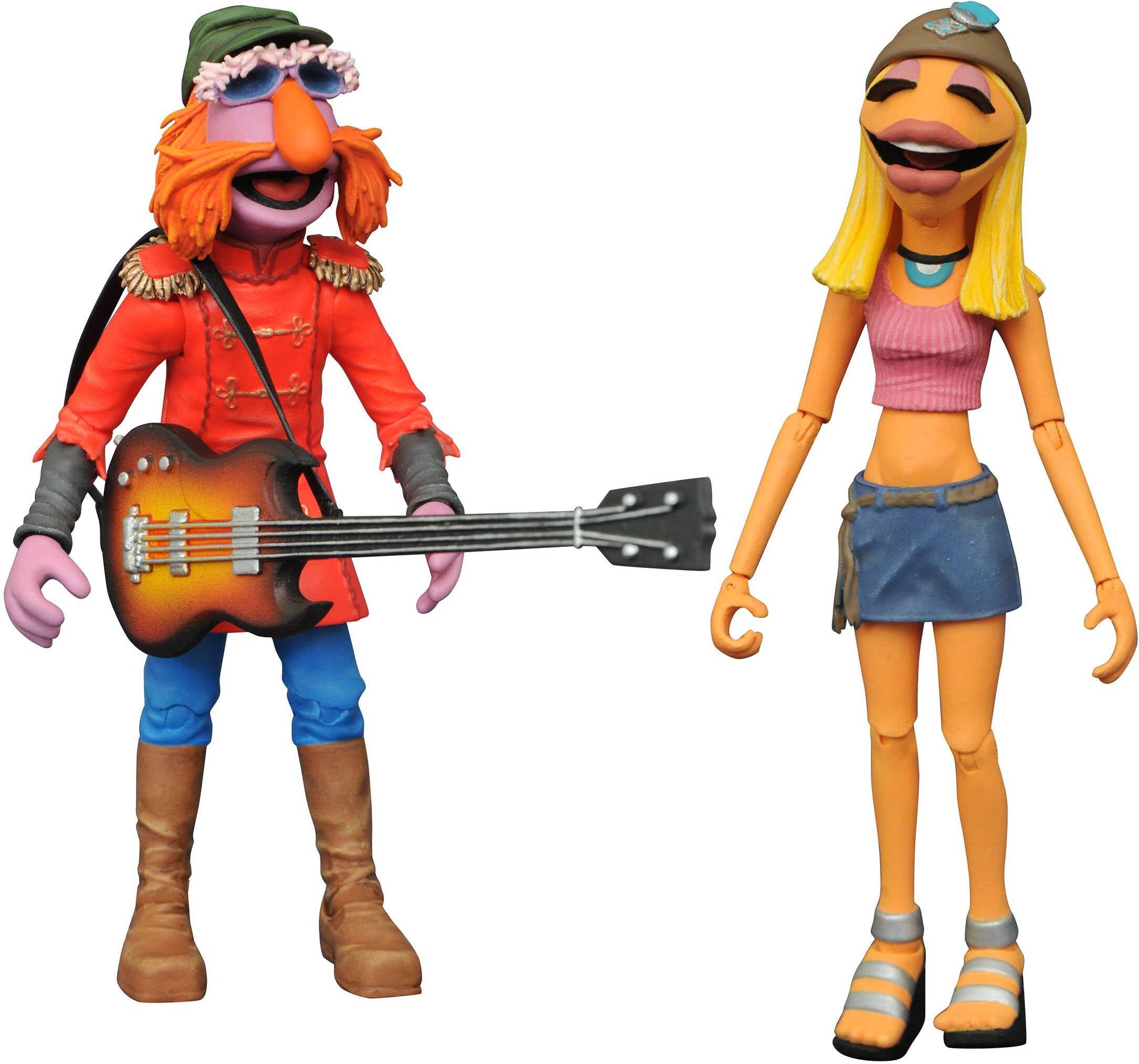 Diamond Select Toys The Muppets: Floyd Pepper & Janice Action Figure Two-Pack - Collectible Muppet Figures for Fans & Display - Perfect for Gifts, Collections & Movie Memorabilia