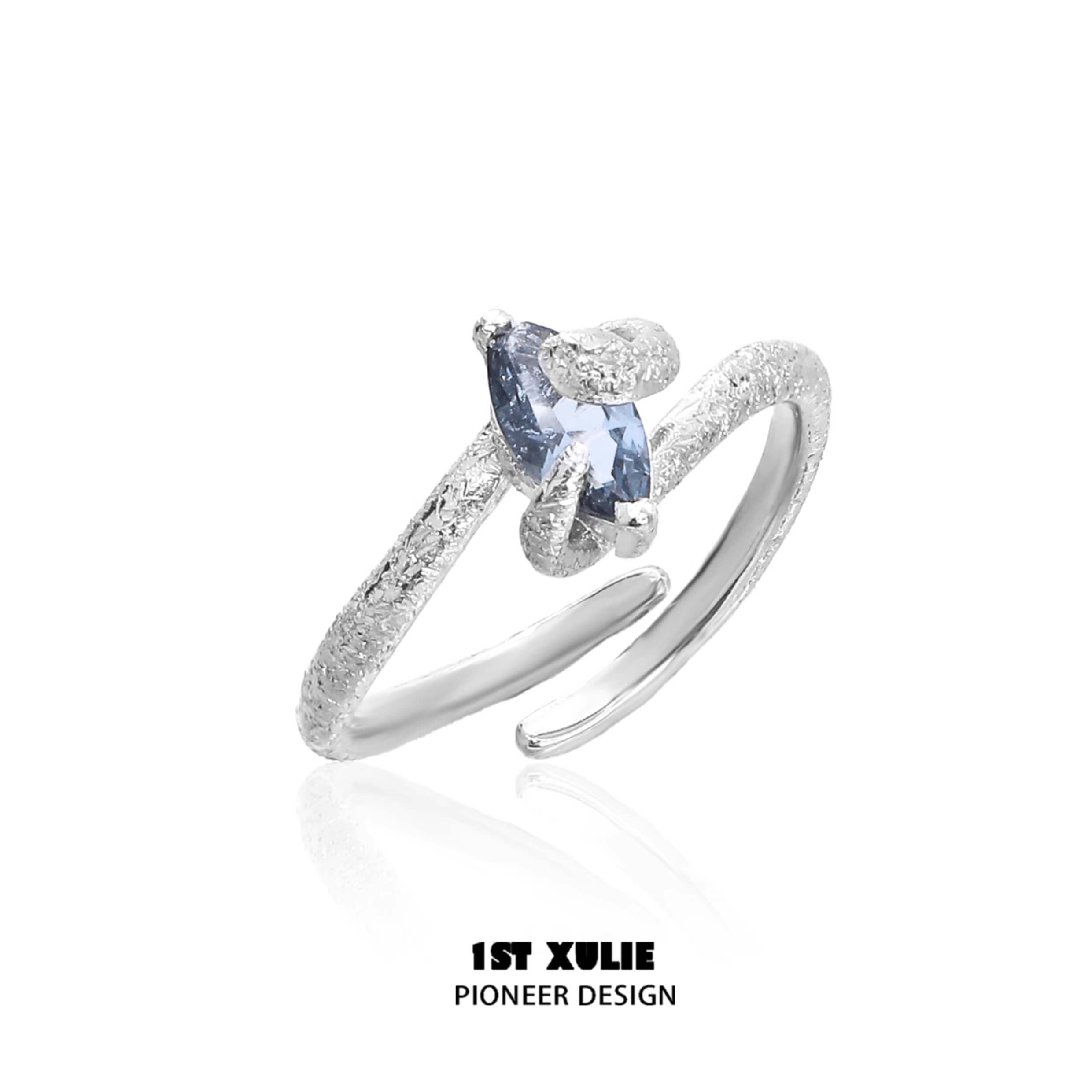 Frozen Serpent Girl S925 Sterling Silver Zircon Ring for Women - Elegant Snake Jewelry for Party, Date Night & Gothic Fashion Accessories