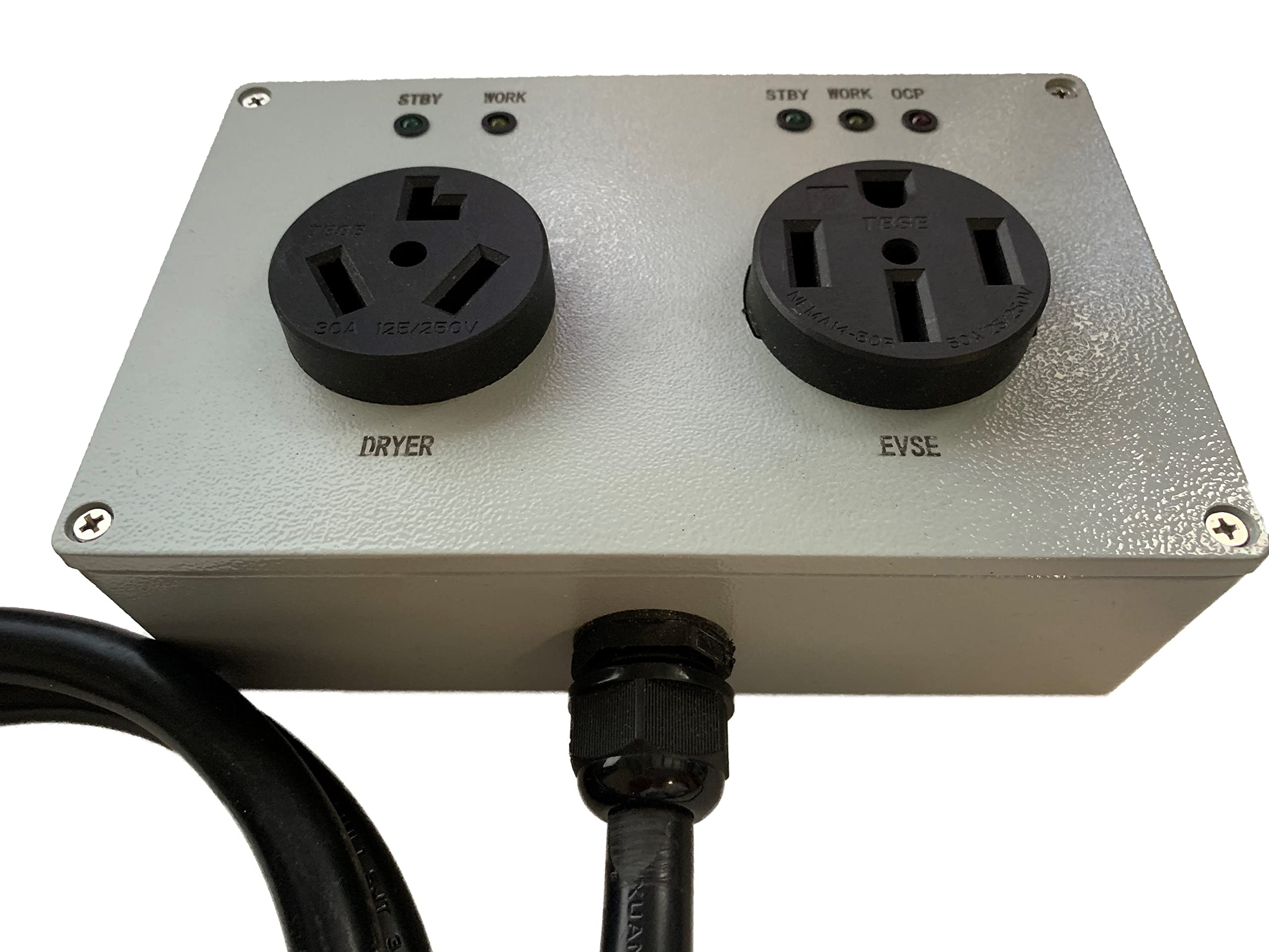 NEMA 14-30 Plug Splitter for Dryer and EV Charger - 240V 30A Y Adapter for Laundry Room & Electric Vehicle Charging