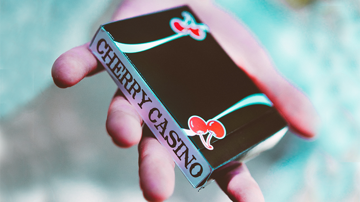 Premium Cherry Casino True Black (Black Hawk) Playing Cards - Professional Poker & Casino Quality Deck for Card Games, Magic Tricks, and Collectors