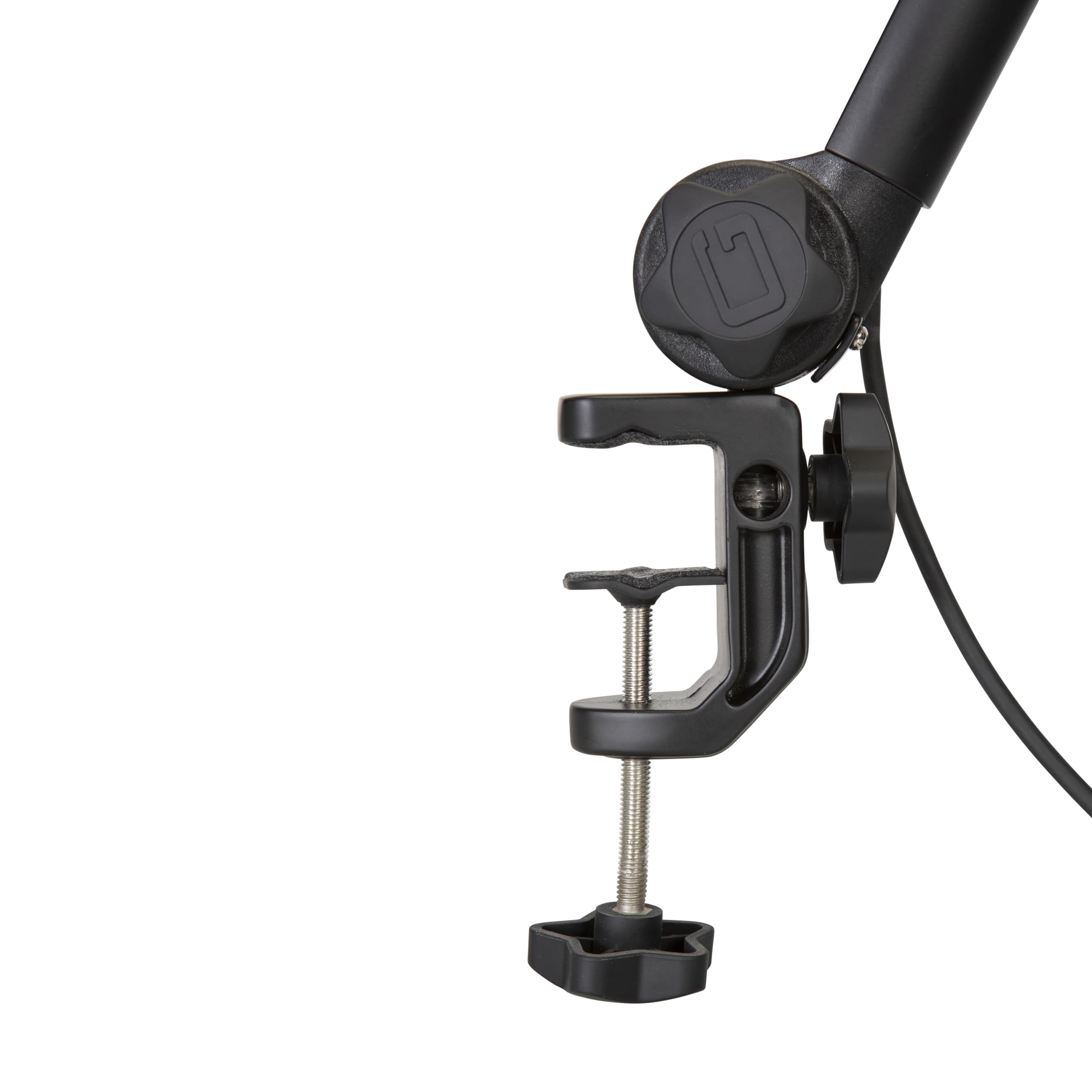 Gator Frameworks GFWBCBM3000 Deluxe Desk-Mounted Broadcast Microphone Boom Stand - Adjustable XLR Mic Arm for Podcasting, Streaming, Voice Recording & Home Studio Setup - Perfect for Podcasters, Gamers & Content Creators