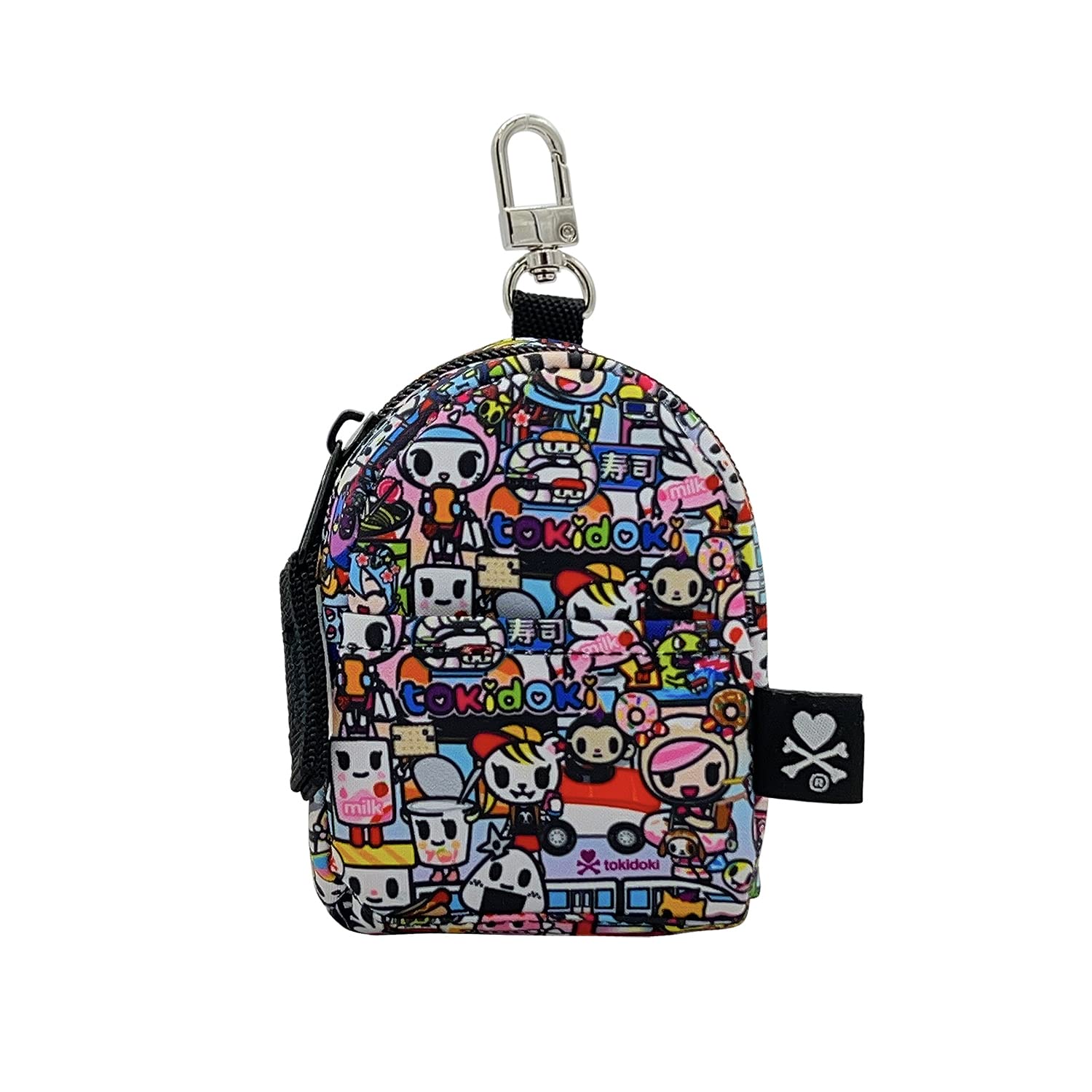 Tokidoki Kawaii Micro Backpack Keychain - Cute Mini Backpack Purse for Girls, Black Small Size | Perfect for School, Travel & Cosplay Accessories