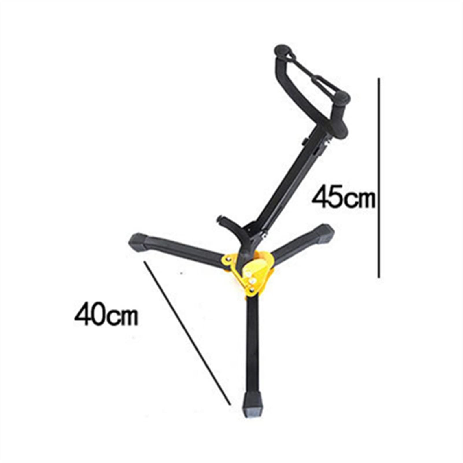 Foldable Tenor Saxophone Stand - Alto Sax Metal Floor Stand Tripod Holder - Durable Woodwind Instrument Accessories for Saxophone Kit - Perfect for Home Practice, Studio & Live Performances