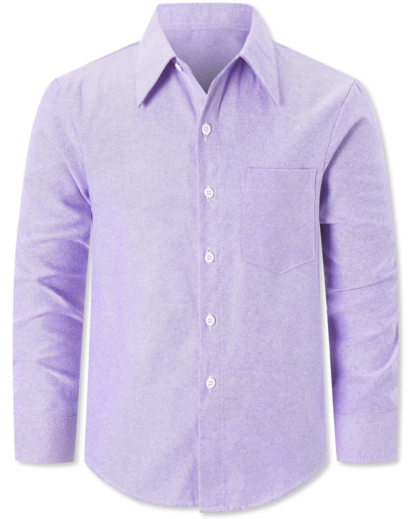 Cromoncent Men's Cotton Oxford Shirt - Long Sleeve Button Down Dress Shirt, Regular Fit Casual Wear for Office, Business & Everyday Outfits