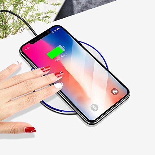Mcdodo 10W Fast Wireless Charger Pad - Qi Certified for iPhone X, 8/8 Plus, Samsung Galaxy S8/S8+/S7/S7 Edge/S6 Edge+/Note 5, Nexus 5/6/7 & Qi-Enabled Devices (White) | Perfect for Bedside, Office & Car Charging