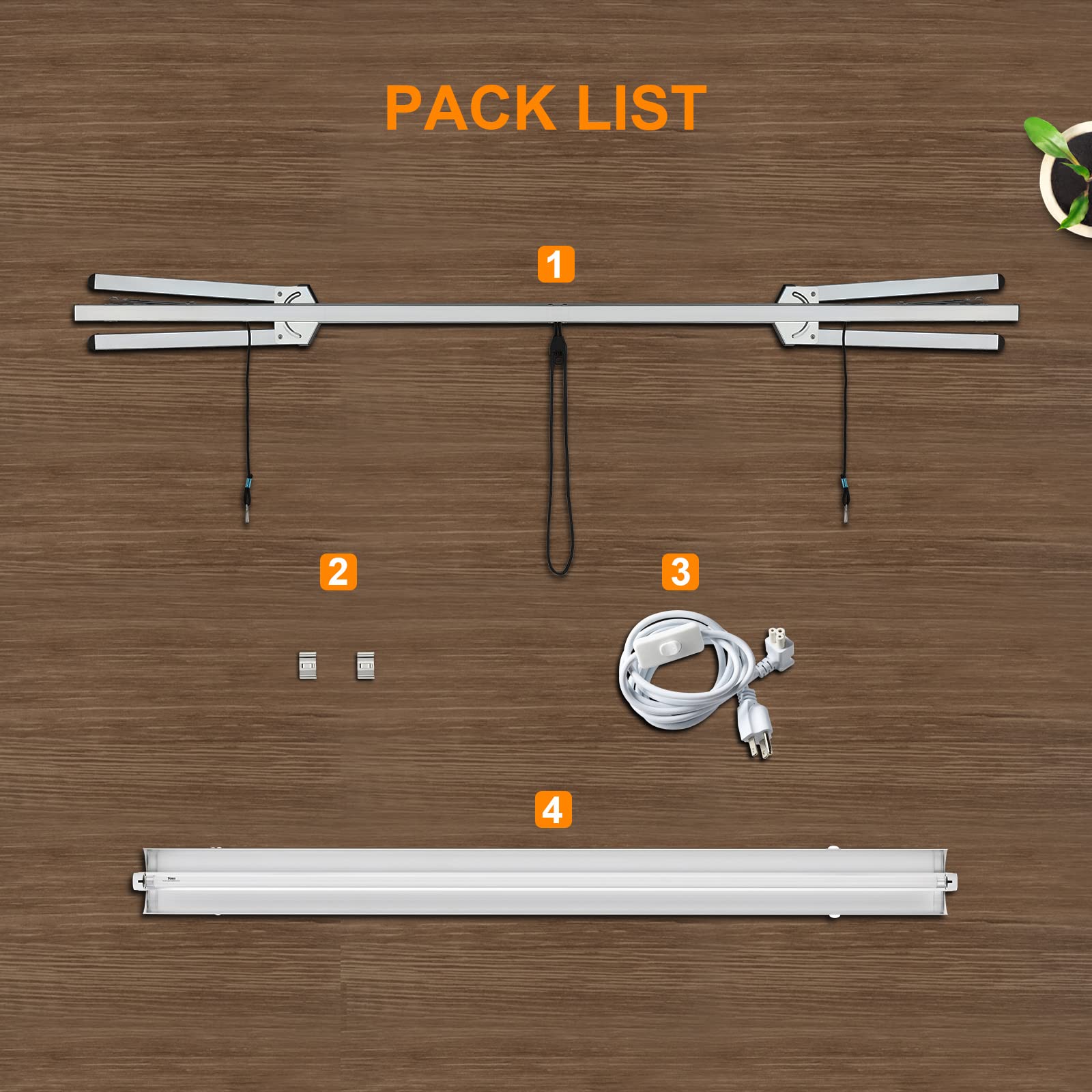 iPower 4FT T5 Fluorescent Grow Light System with Adjustable Stand - 54W Hydroponic Plant Light for Seed Starting, Indoor Gardening & Greenhouse Use - Energy Efficient Grow Lamp for Herbs, Vegetables & Flowers
