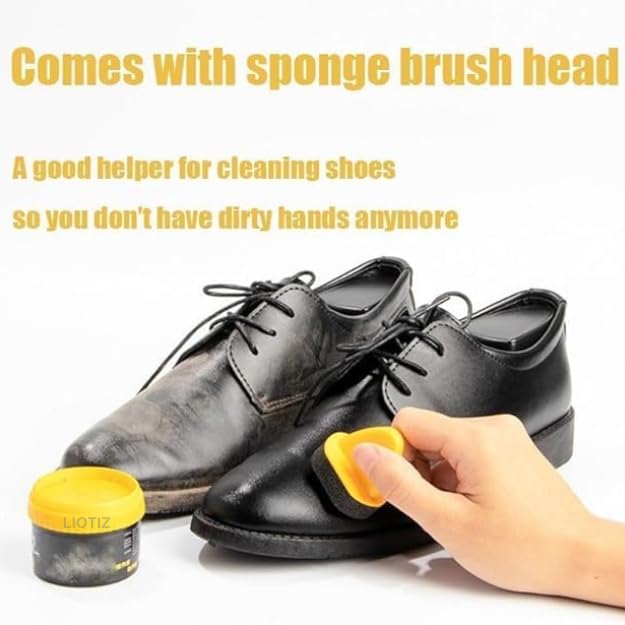 LIOTIZ Premium Liquid Shoe Shine & Leather Shoe Polish Kit - Best Shoe Care for Men & Women - Perfect for Dress Shoes, Boots & Leather Accessories - Restores Shine & Protects Leather - Ideal for Office, Formal Events & Daily Use
