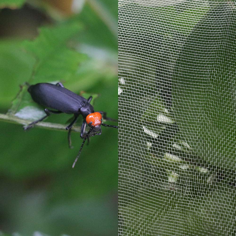 Insect Protection Netting for Garden & Greenhouse - Fine Mesh Plant Covers for Vegetables, Fruits & Flowers | Durable Grow Tunnel Netting for Pest Control & Crop Protection | Ideal for Raised Beds, Hydroponics & Organic Gardening