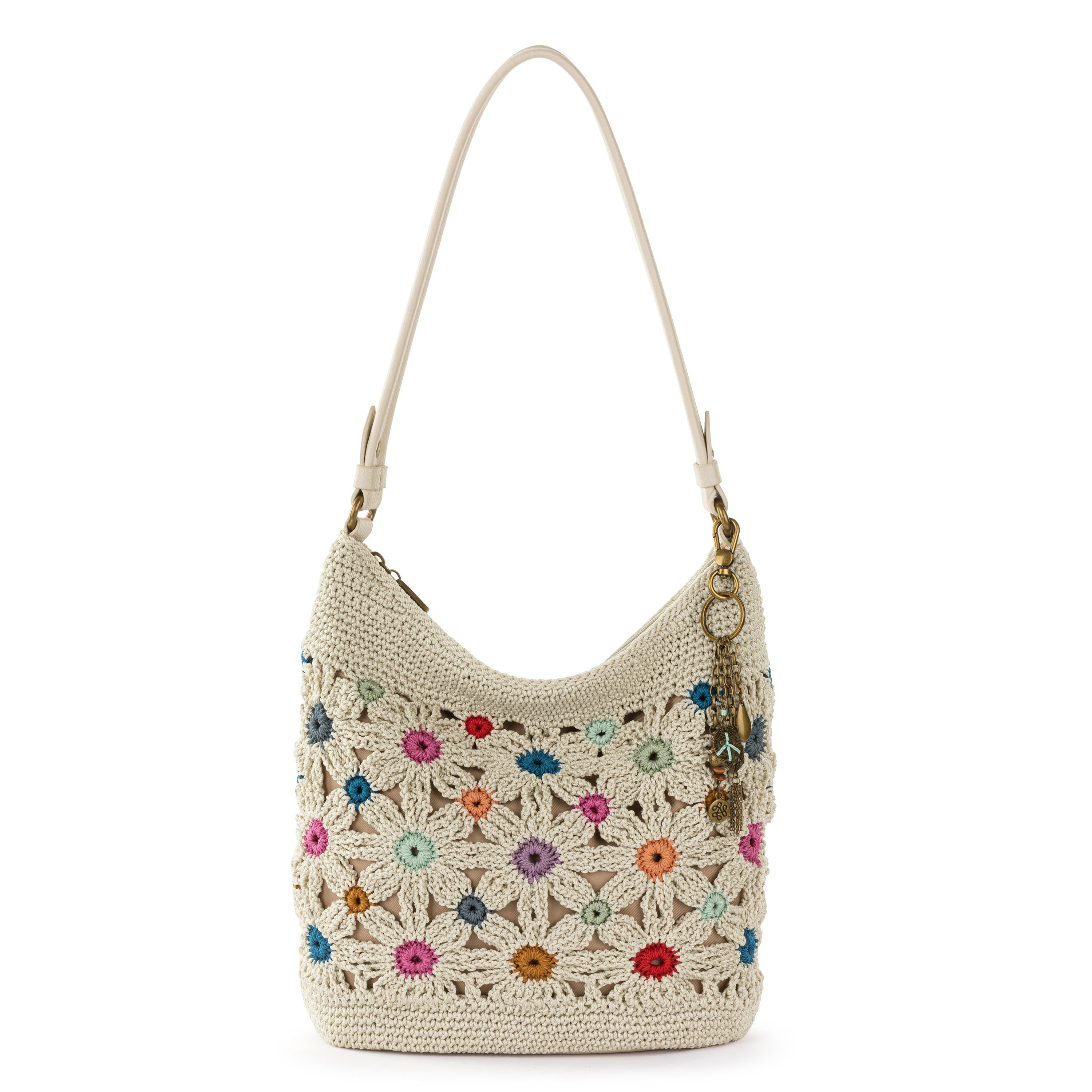Hand Crochet - Natural Multi Flower