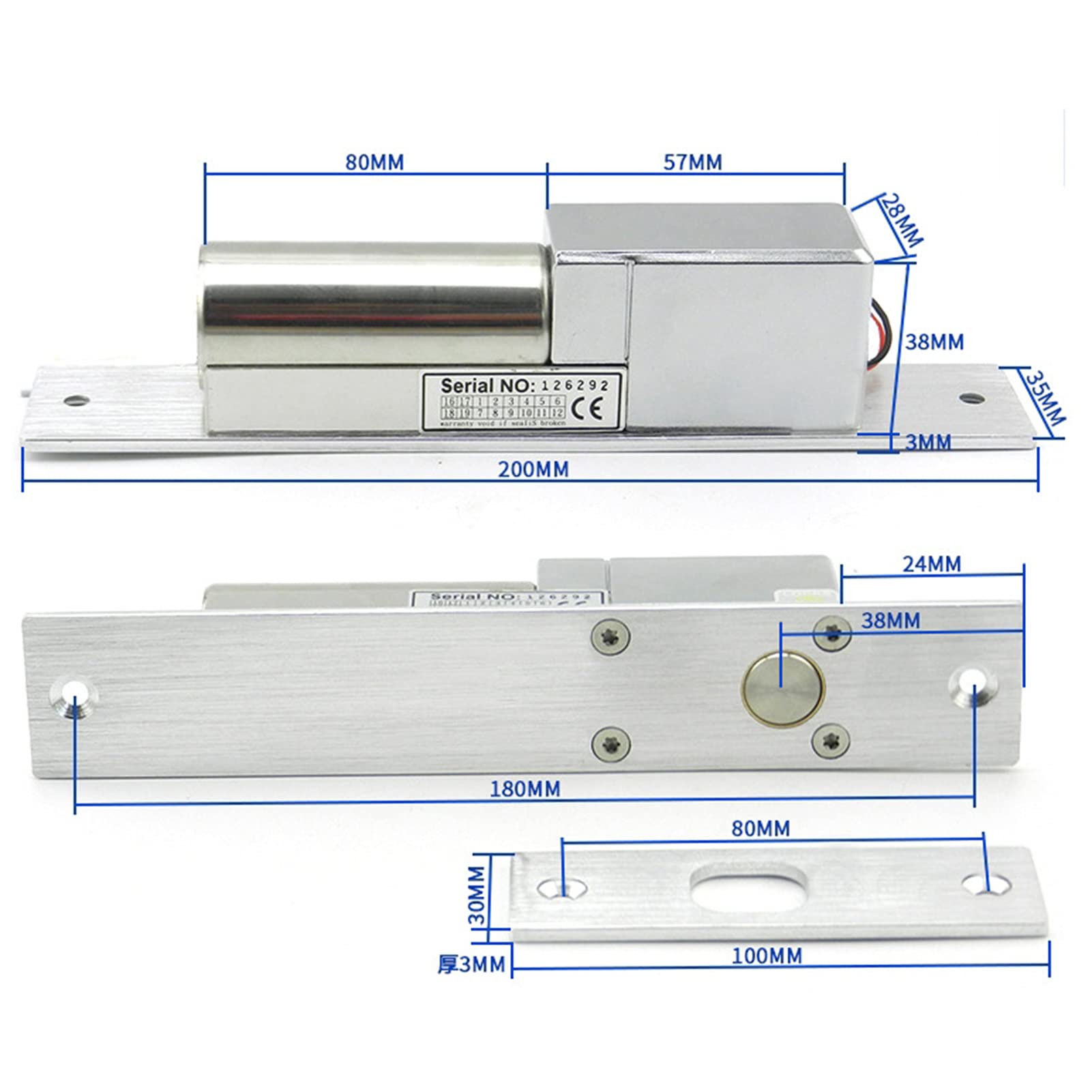 Fail-Safe Electric Bolt Lock - Secure Door Access Control for Home & Office | Ideal for Commercial Buildings, Apartments & Security Gates