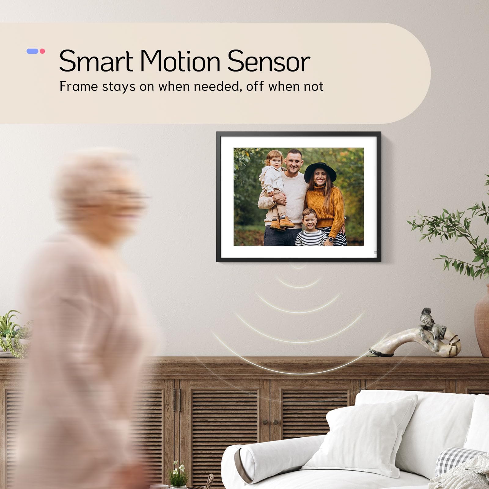 NexFoto 16.2 Inch 32GB WiFi Digital Photo Frame - Large HD IPS Touch Screen Display with Remote Control, Auto-Rotate, App & Email Sharing - Perfect Gift for Mom, Dad, Family - Ideal for Home Decor, Office Display, and Special Occasions