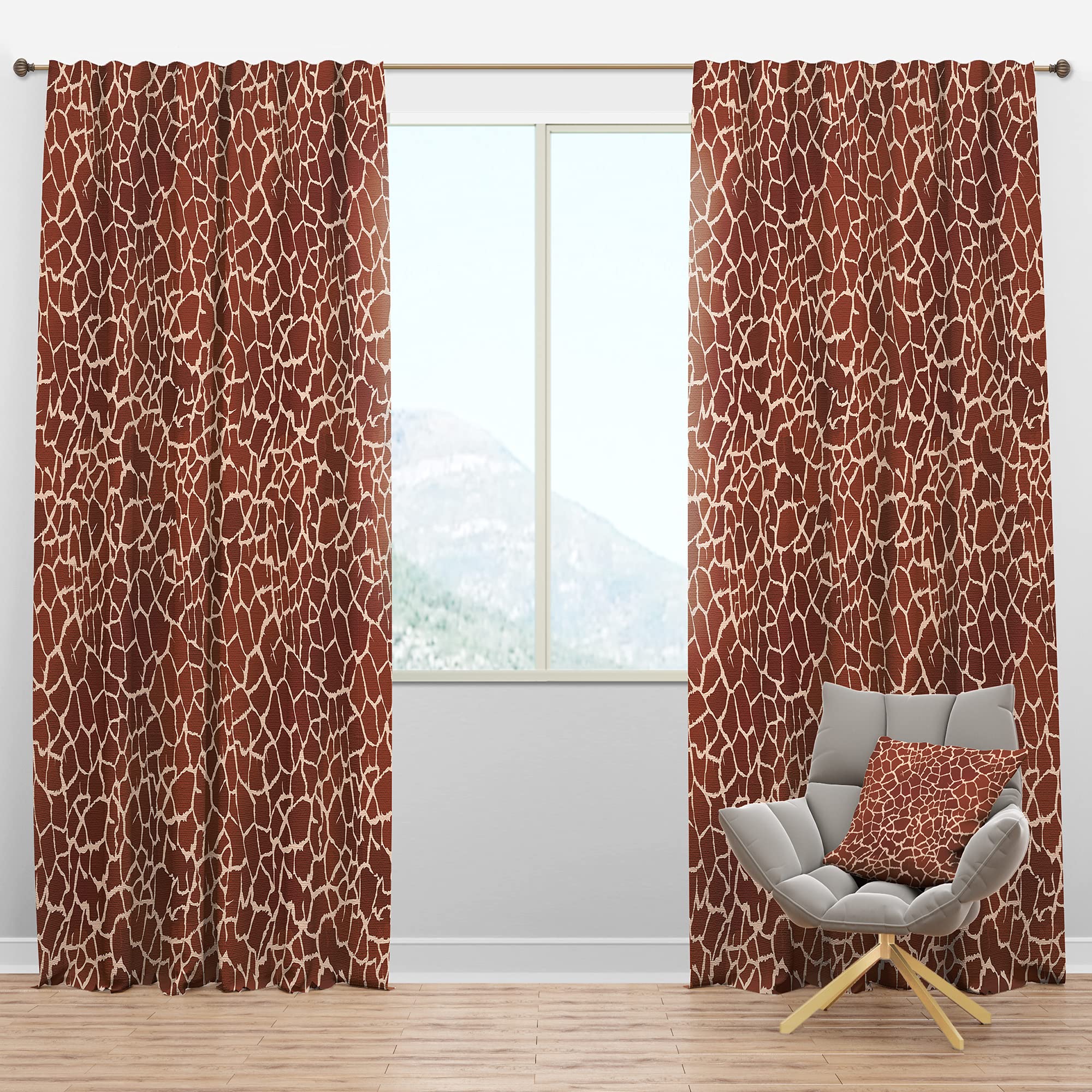 Leopard Print Blackout Curtains for Bedroom & Living Room - Thermal Insulated Safari Animal Print Drapes - Single Panel 52x120 Inches - Perfect for Home Theater, Nursery & Light Control