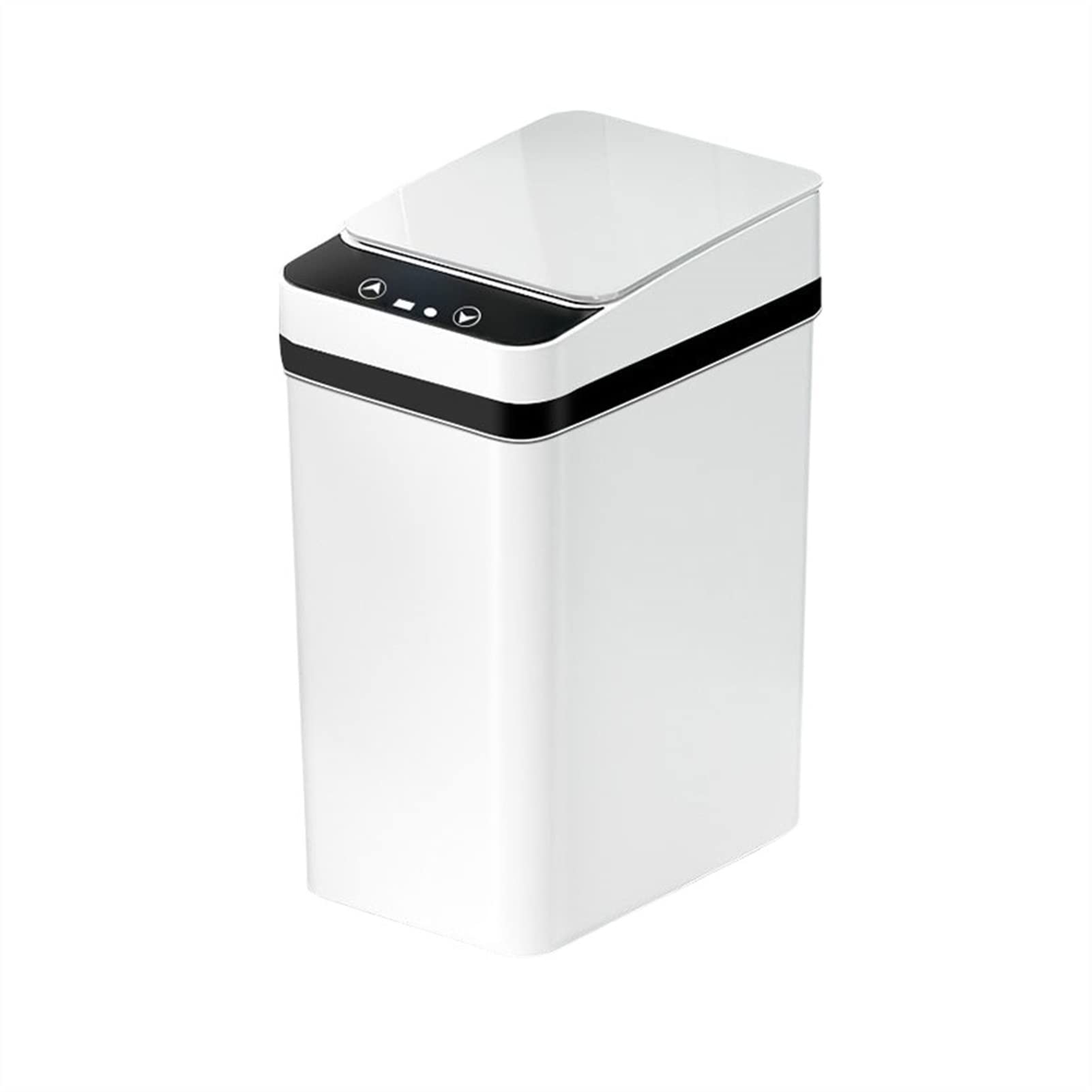 TOMYEUS Automatic Touchless Trash Can - Smart Sensor Garbage Bin with Lid for Kitchen, Bathroom, Office - Waterproof & Odor-Proof Waste Bin (White) | Perfect for Hands-Free Disposal in Home & Commercial Spaces