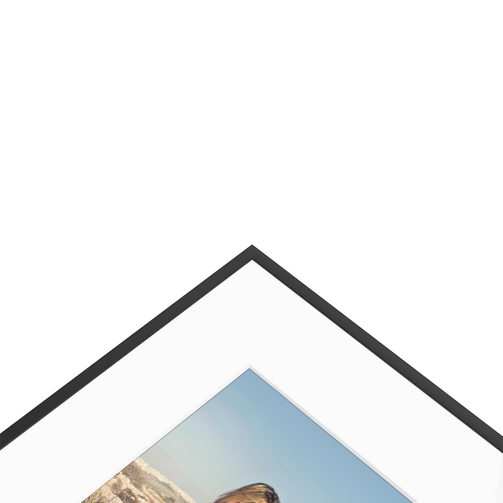 Frametory 12x12 Black Aluminum Picture Frame Set of 12 - Display 8x8 Photos with Mat or 12x12 Without Mat - Real Glass Front Gallery Wall Frames for Art Prints, Posters & Home Decor - Perfect for Living Room, Bedroom & Office Wall Display