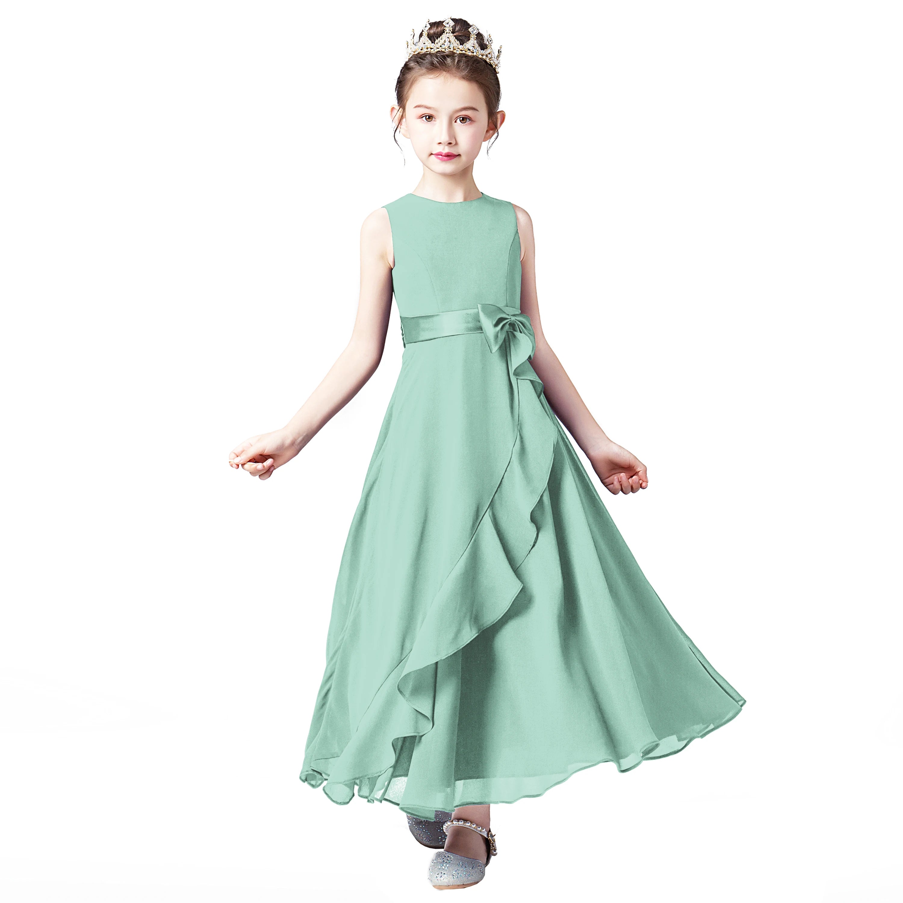Junior Bridesmaid Dresses for Teens - Ankle-Length Flower Girl Gowns for Wedding Party | Elegant Kids Formal Wear for Bridal Showers, Ceremonies & Special Occasions