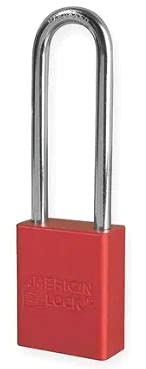 American Lock A1107RED Safety Lock-Out Padlock - Aluminum Red Padlock (5 Pack) - Ideal for Industrial Safety, Electrical Panels & Equipment Lockout Tagout (LOTO)