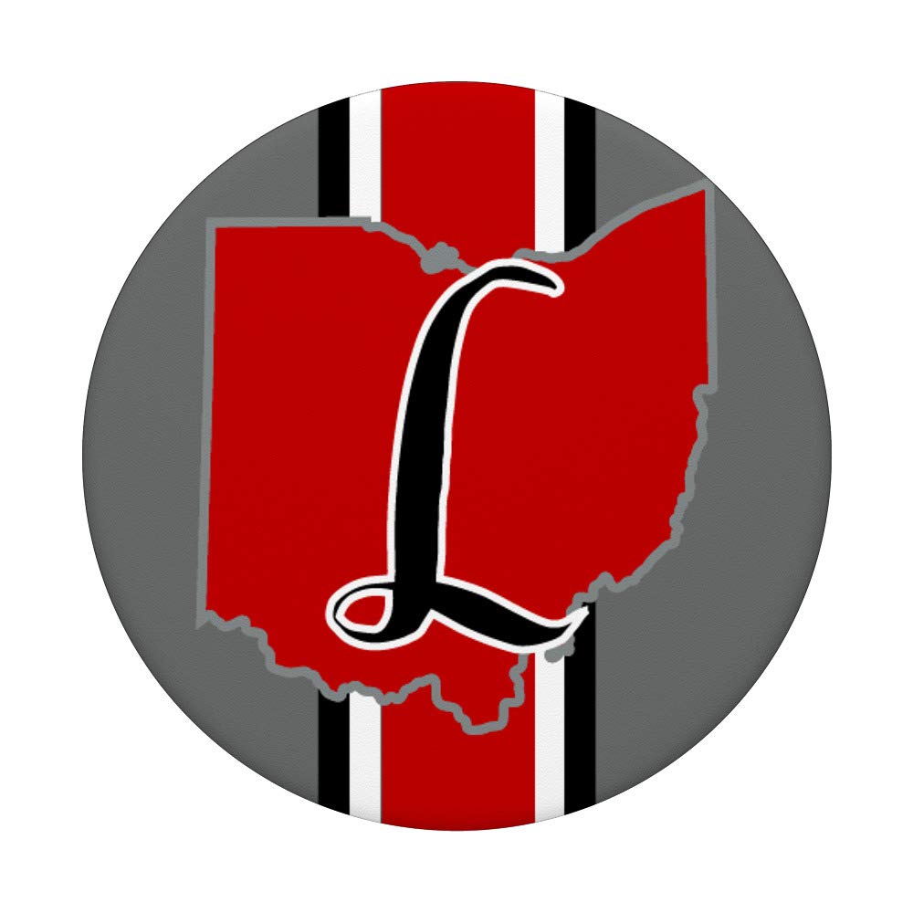 State of Ohio Letter L Stripe PopSocket PopGrip: Swappable Phone & Tablet Grip for Secure Hold and Stylish Customization - Perfect for Travel, Work, and Everyday Use